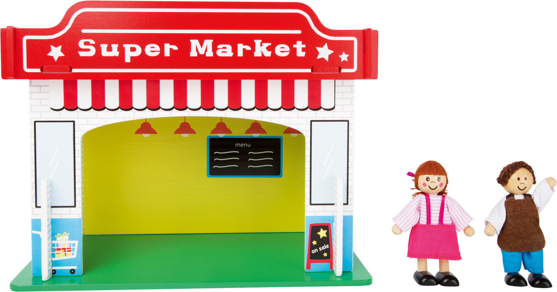 Puppenhäuser Puppenhäuser Spielen & Lernen Spielhaus Supermarkt 10853_legler_supermarkt_inkl_biegepueppchen_d.jpg Last Season