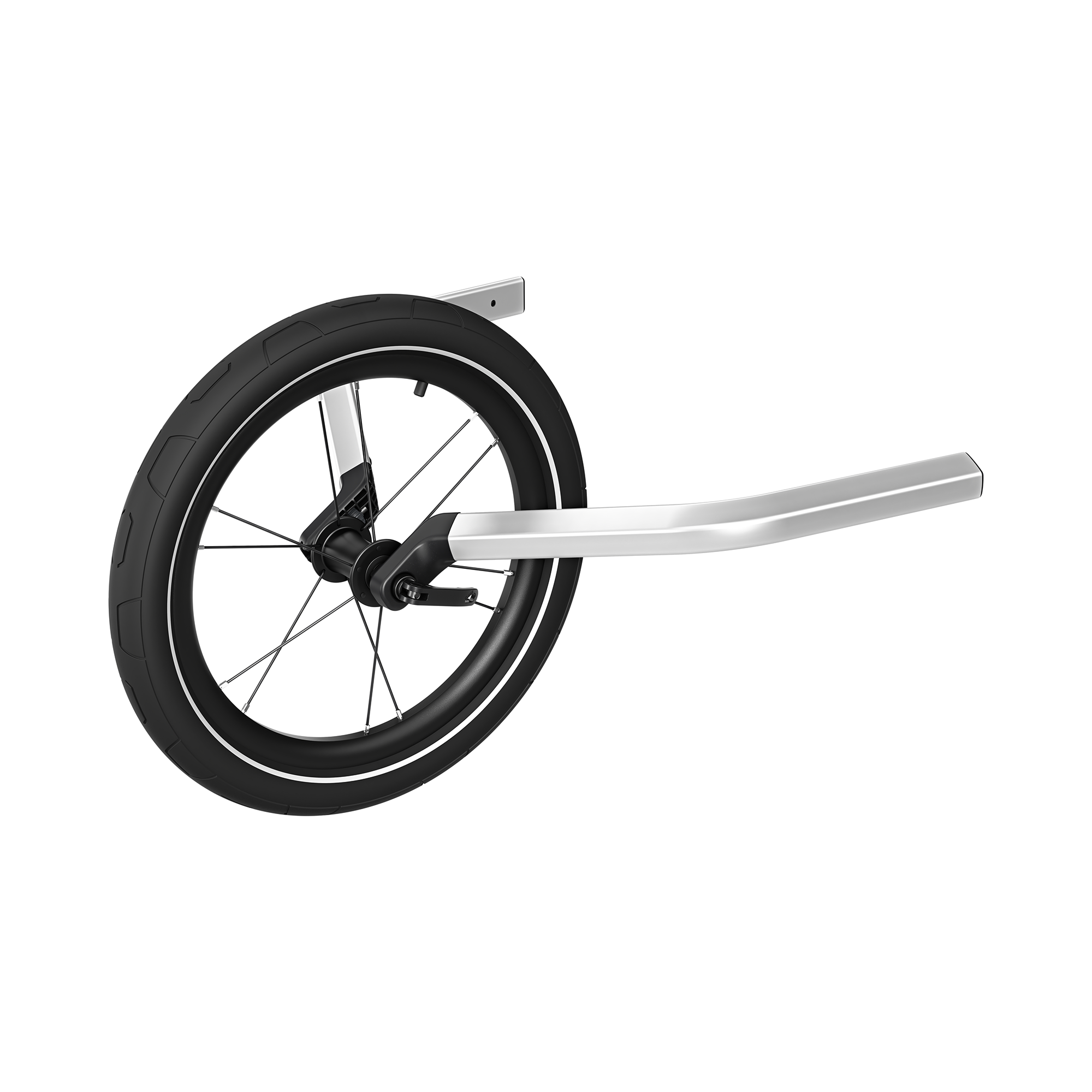 Fahrradanhänger Zubehör Fahrradanhänger & Zubehör Unterwegs Chariot Jogging Kit 2 Double Thule  Front Image Open Box