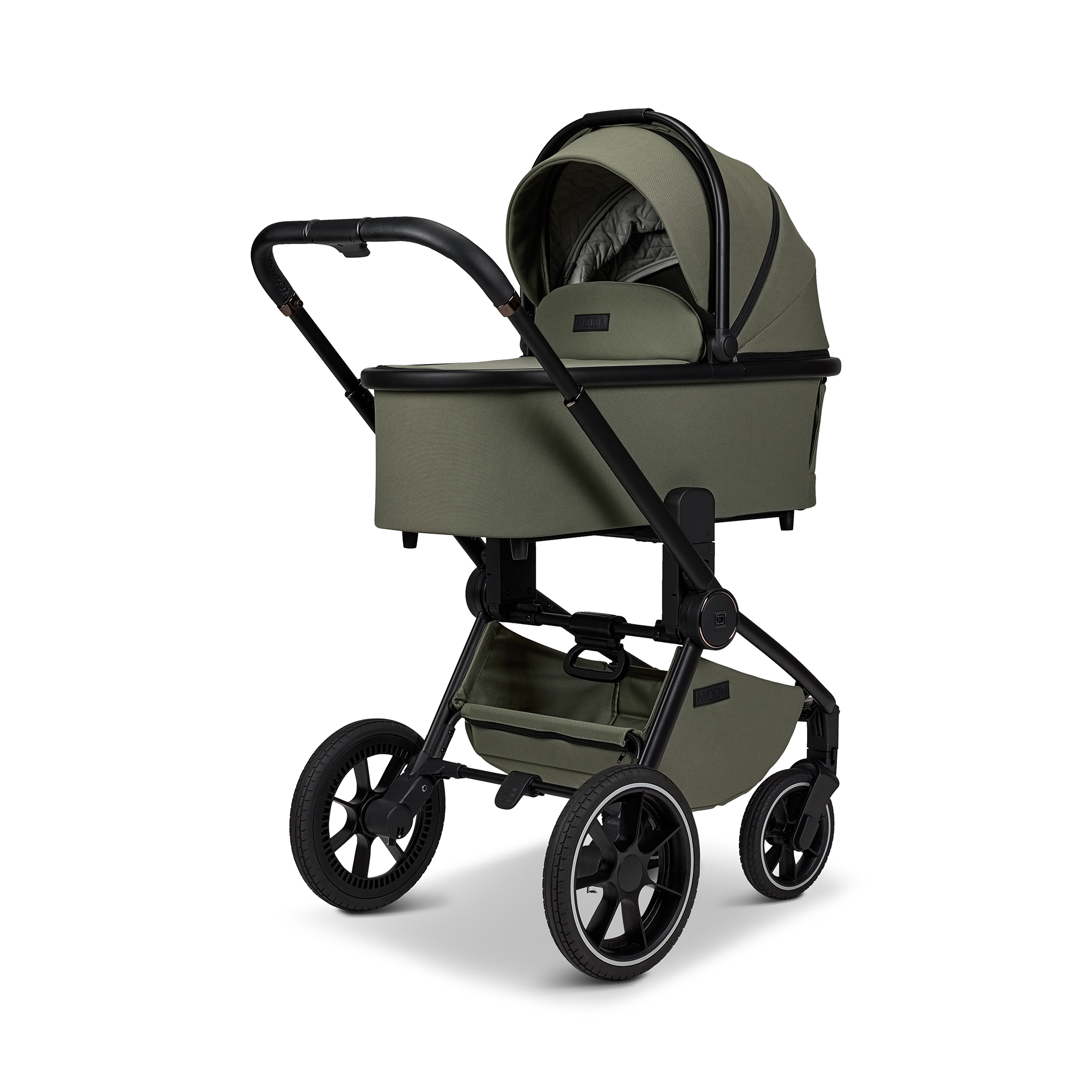 Kinderwagen Kinderwagen & Zubehör Unterwegs RESEA Edition+ Moss Green Moon kids Front Image Open Box