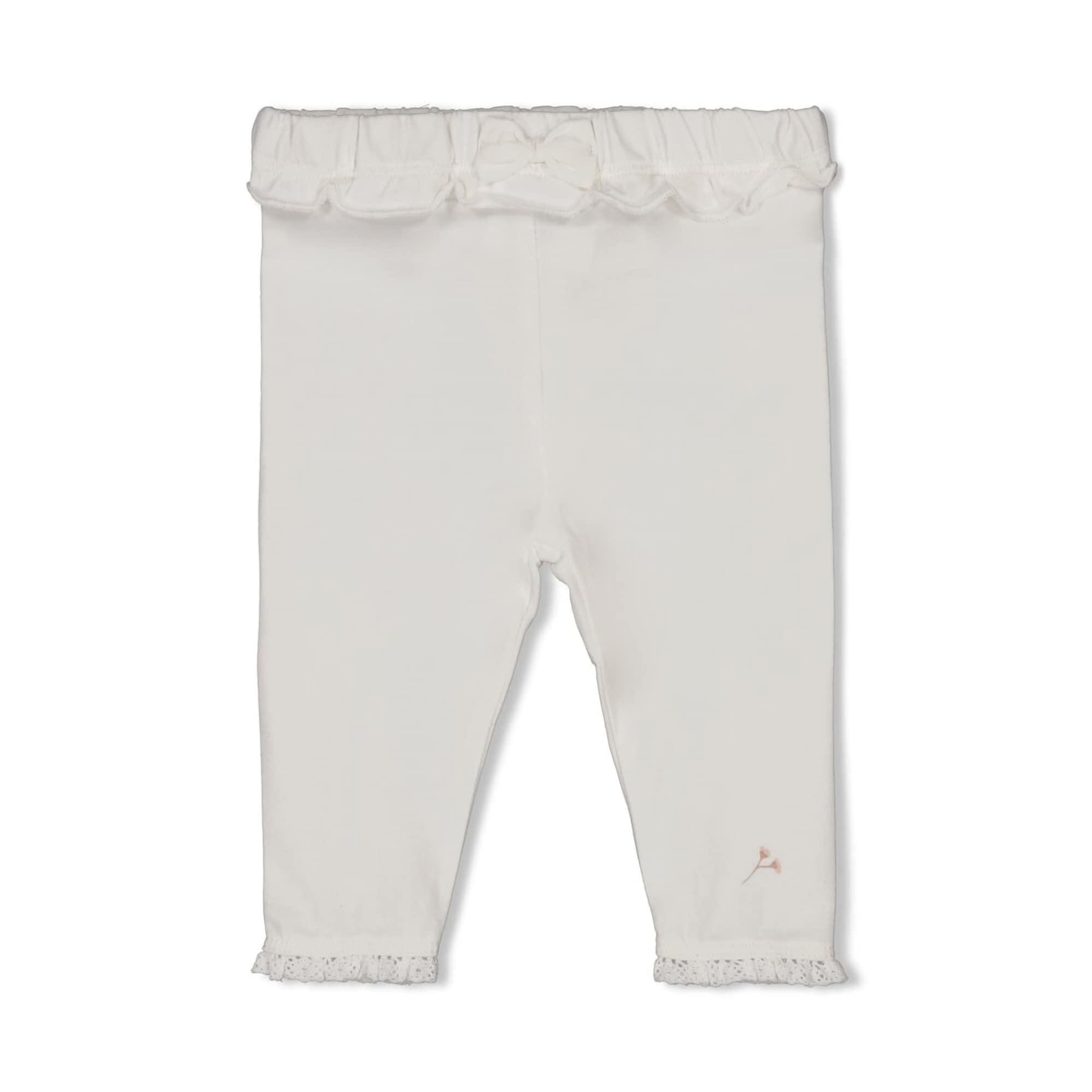 Md Legging offwhite Rüsche - Flowers Feetje Front Image Open Box