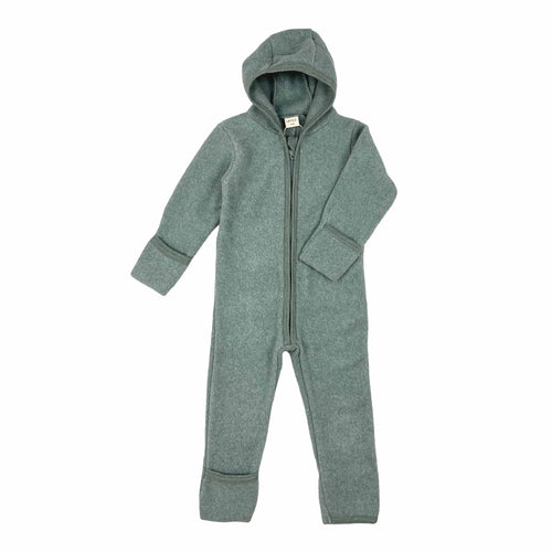 Fleeceanzüge Overalls Kleidung Overall Grün Melange A Little Lovely Company Front Image Open Box