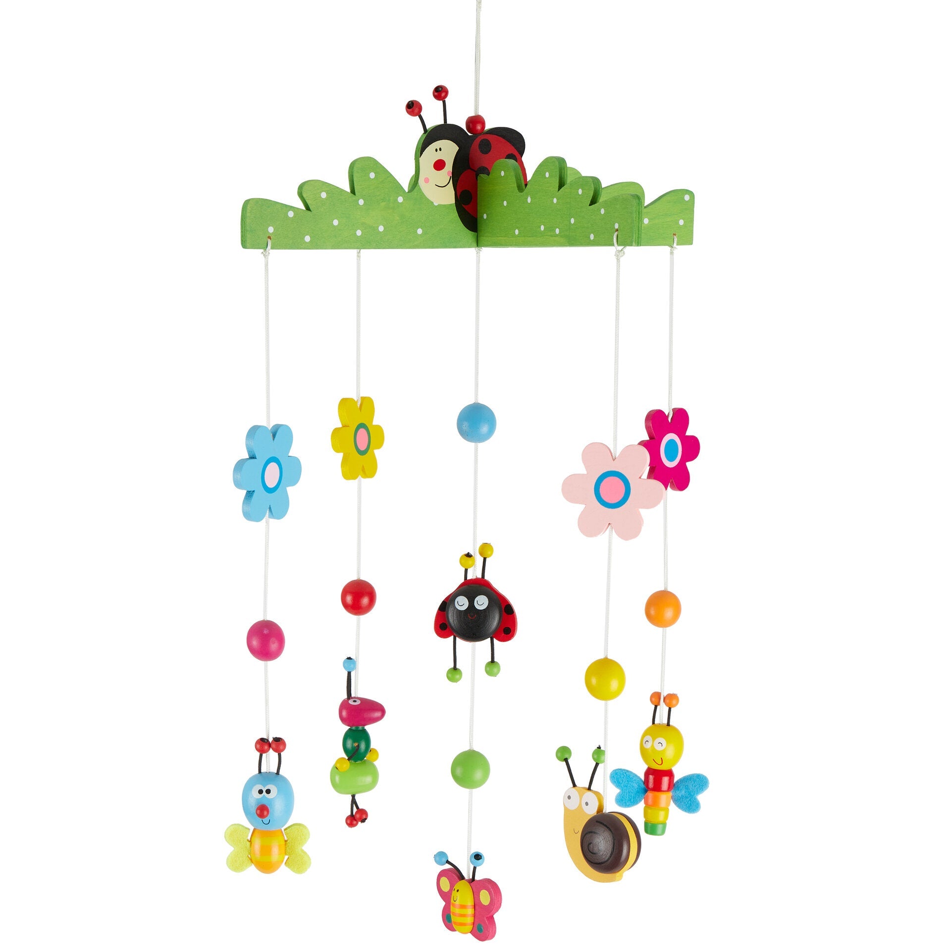 Mobiles Babyspielzeuge Spielen & Lernen Holzmobile Käferchen Front Image Open Box