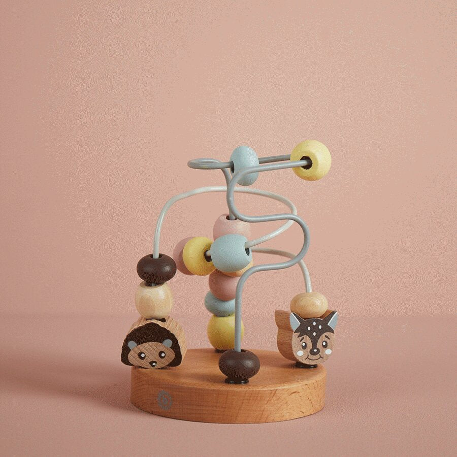 Motorikspielzeug Babyspielzeuge Spielen & Lernen Mini Motorikschleife Waldtiere rose Bieco 24330020_GIF.gif Open Box