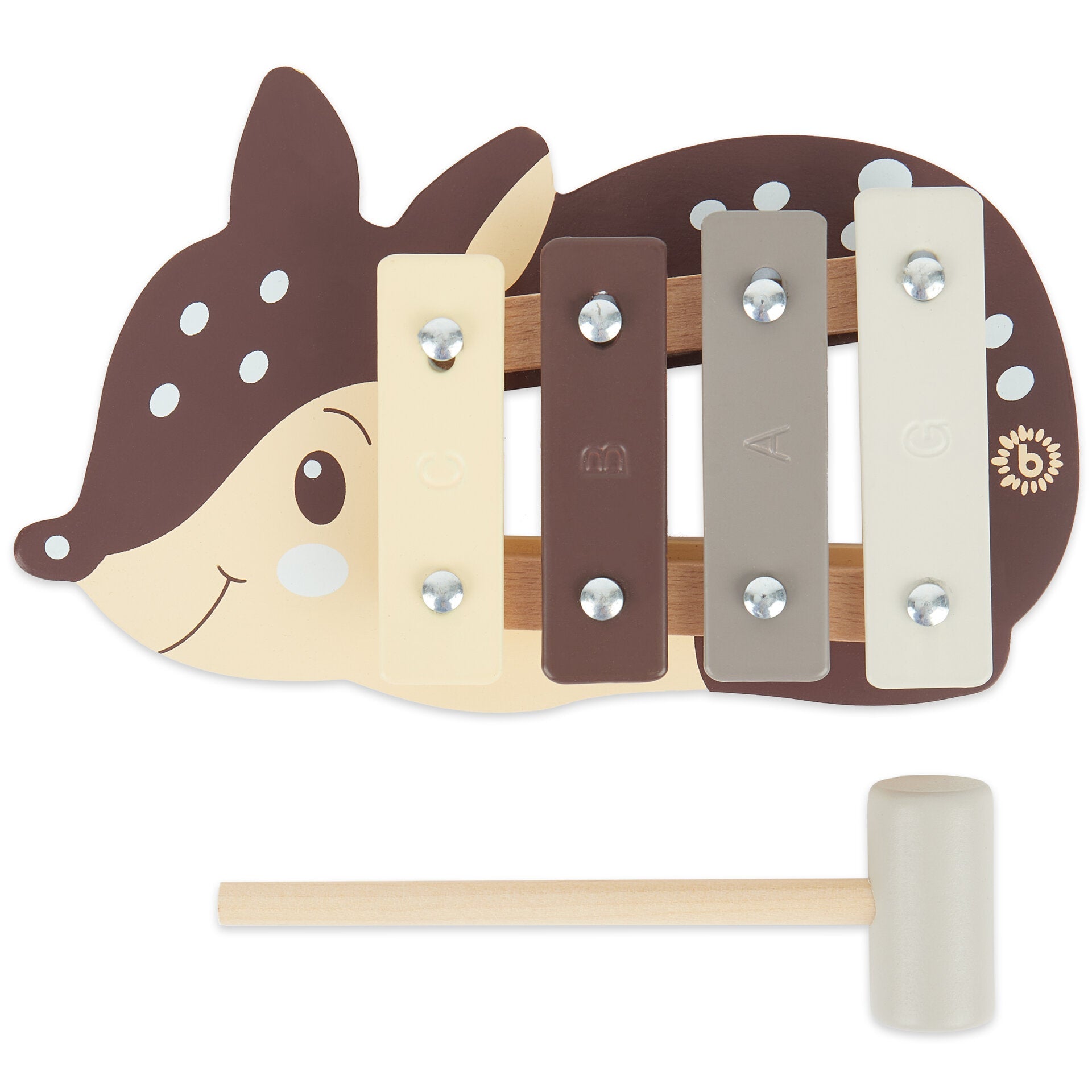 Xylophone Musikinstrumente Spielen & Lernen Mini Xylophon Reh Bieco Rear Image Open Box