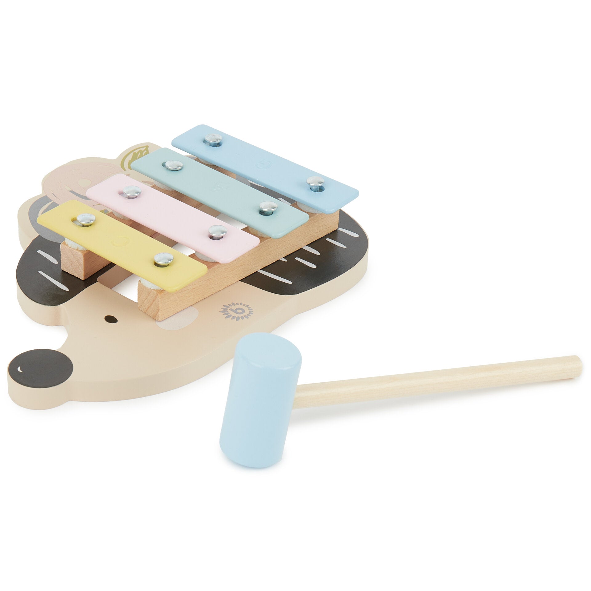 Xylophone Musikinstrumente Spielen & Lernen Mini Xylophon Igel Bieco Rear Image Open Box