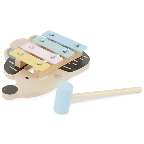 Xylophone Musikinstrumente Spielen & Lernen Mini Xylophon Igel Bieco Rear Image Open Box