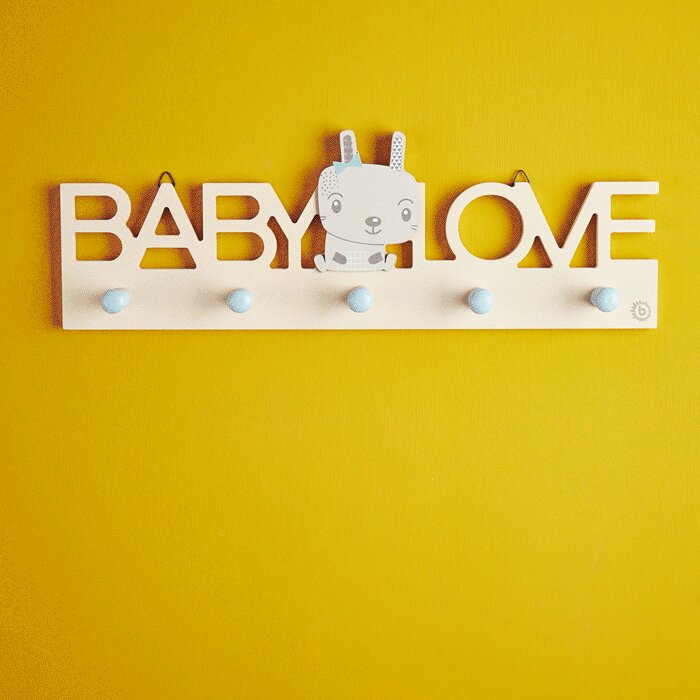 Garderoben Aufbewarung Wohnen & Kinderzimmer Wandgarderobe Hase # Bieco 24850005_GIF.gif Open Box