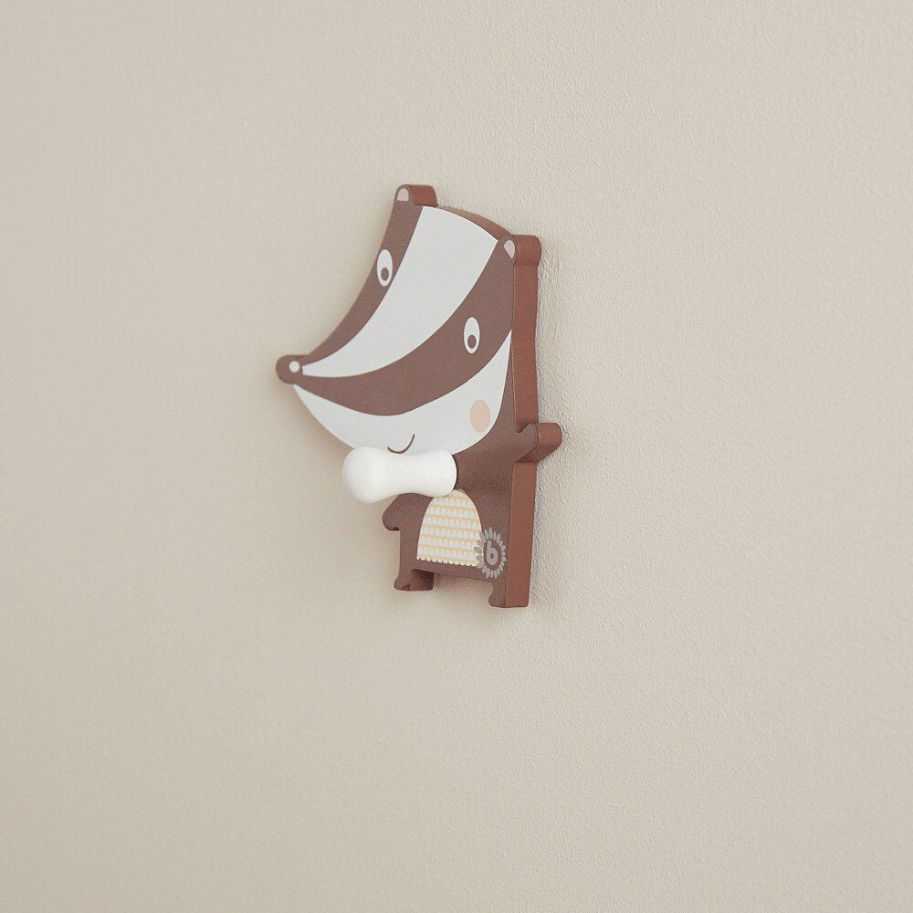 Garderoben Aufbewarung Wohnen & Kinderzimmer Wandhaken Dachs # Bieco 24850010_GIF_07.gif Open Box