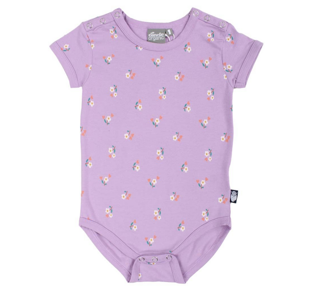 Kurzarmbody mit Blümchen