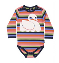 Danefae Langarmbody mit Schwanenprint