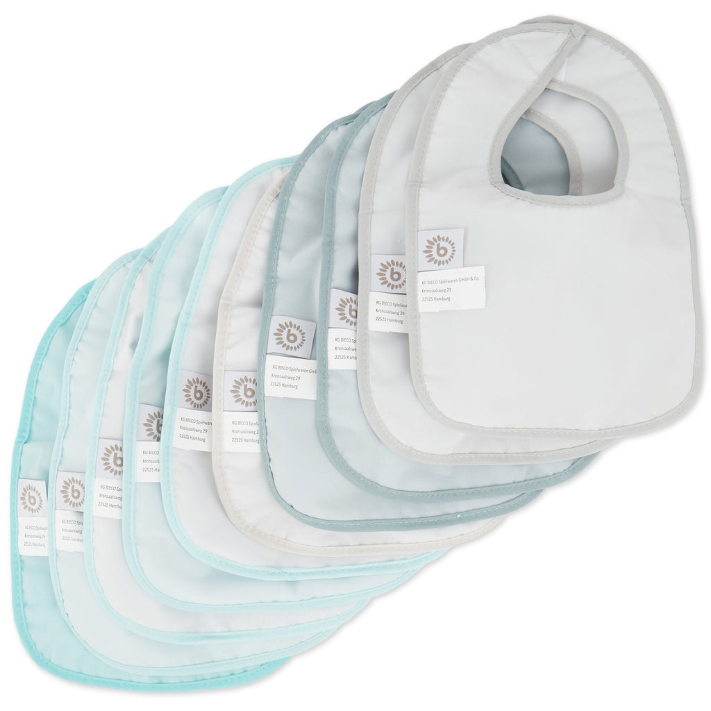 10er Set Lätzchen teal/slate Label Image Open Box