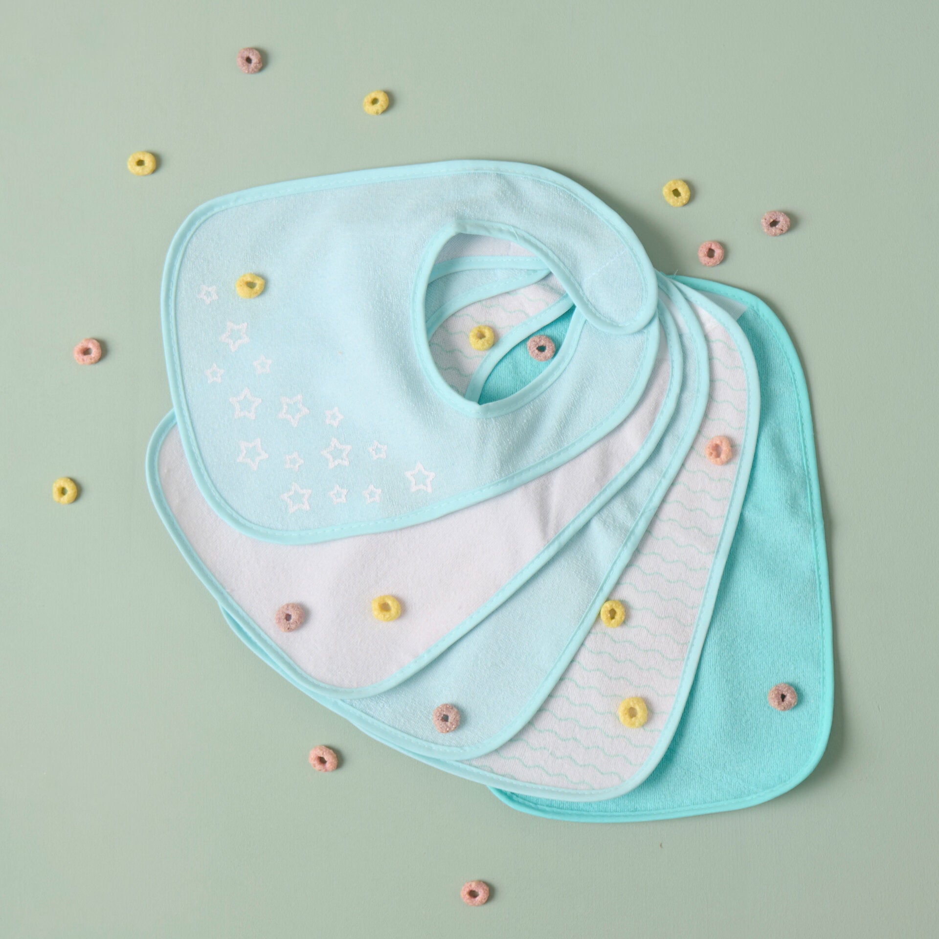 5er Set Lätzchen teal Bieco 38000332_M6.jpg Open Box