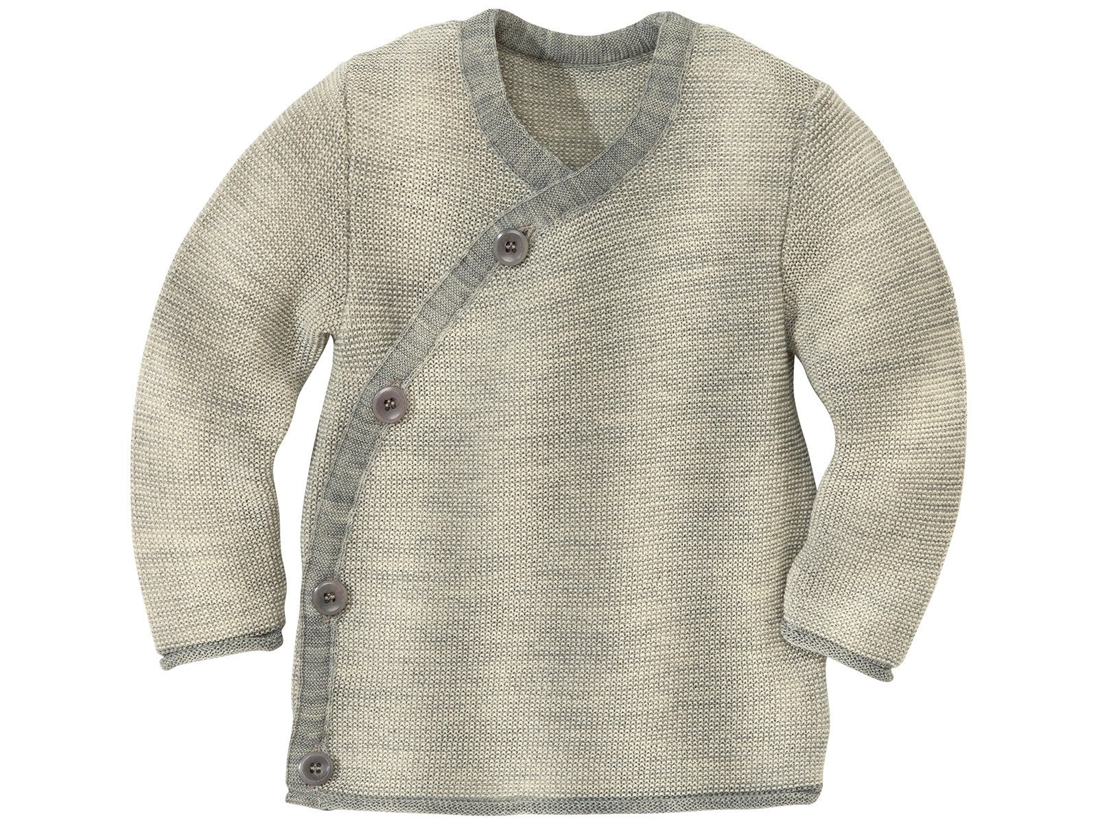 Strickjacken Strickpullover & Strickjacken Kleidung Baby-Jacke melange-hellgrau° Disana Front Image Last Season