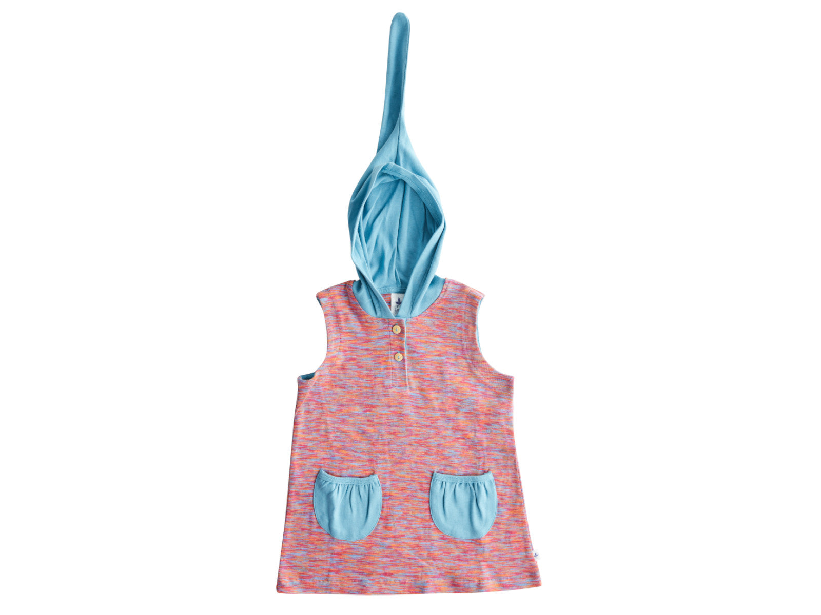Kurzarm Kleider Kleider & Röcke Kleidung Baby und Kinder Tunika m. Spitzkapuze Flamme Leela Cotton Front Image Last Season