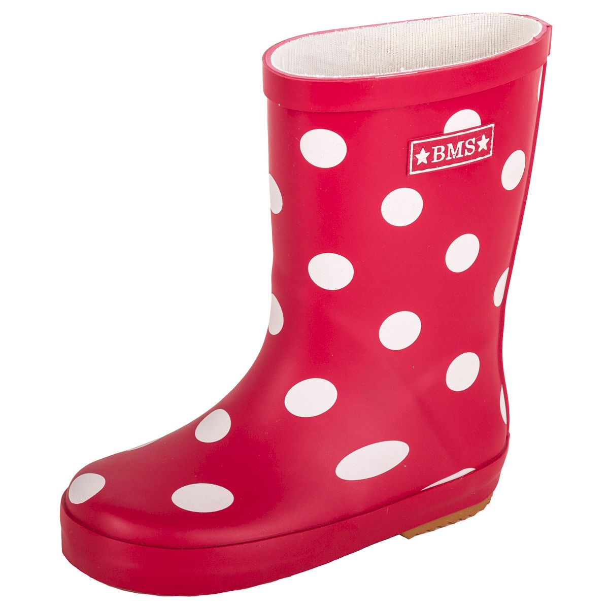 BMS Gummistiefel Naturkautschuk Punkte rot 26 B-Ware