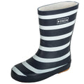 BMS Gummistiefel Naturkautschuk Blockstreifen marine 28 B-Ware