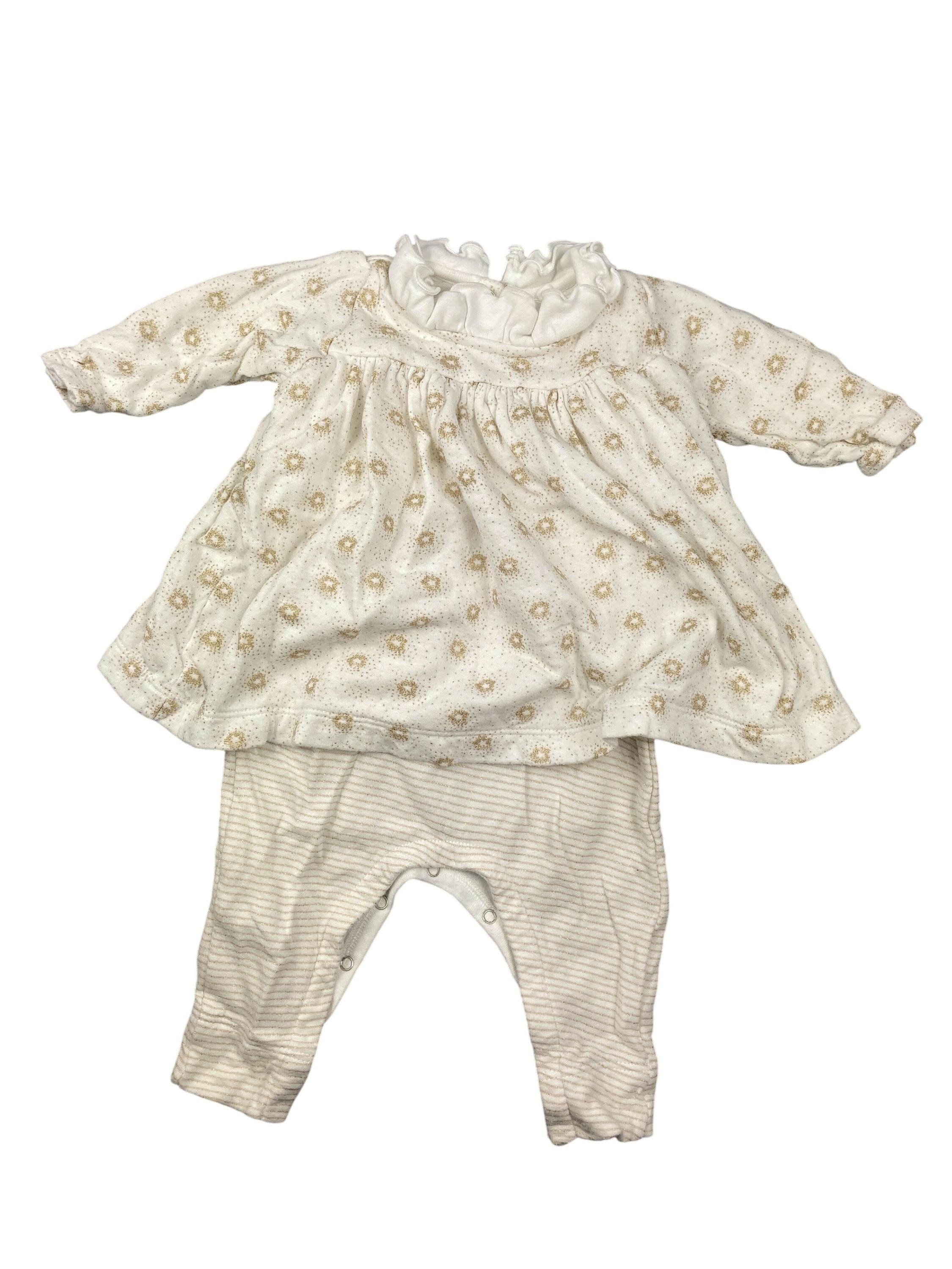 Strampler Strampler Kleidung Strampler mit Kleid Petit Bateau Front Image Second Hand