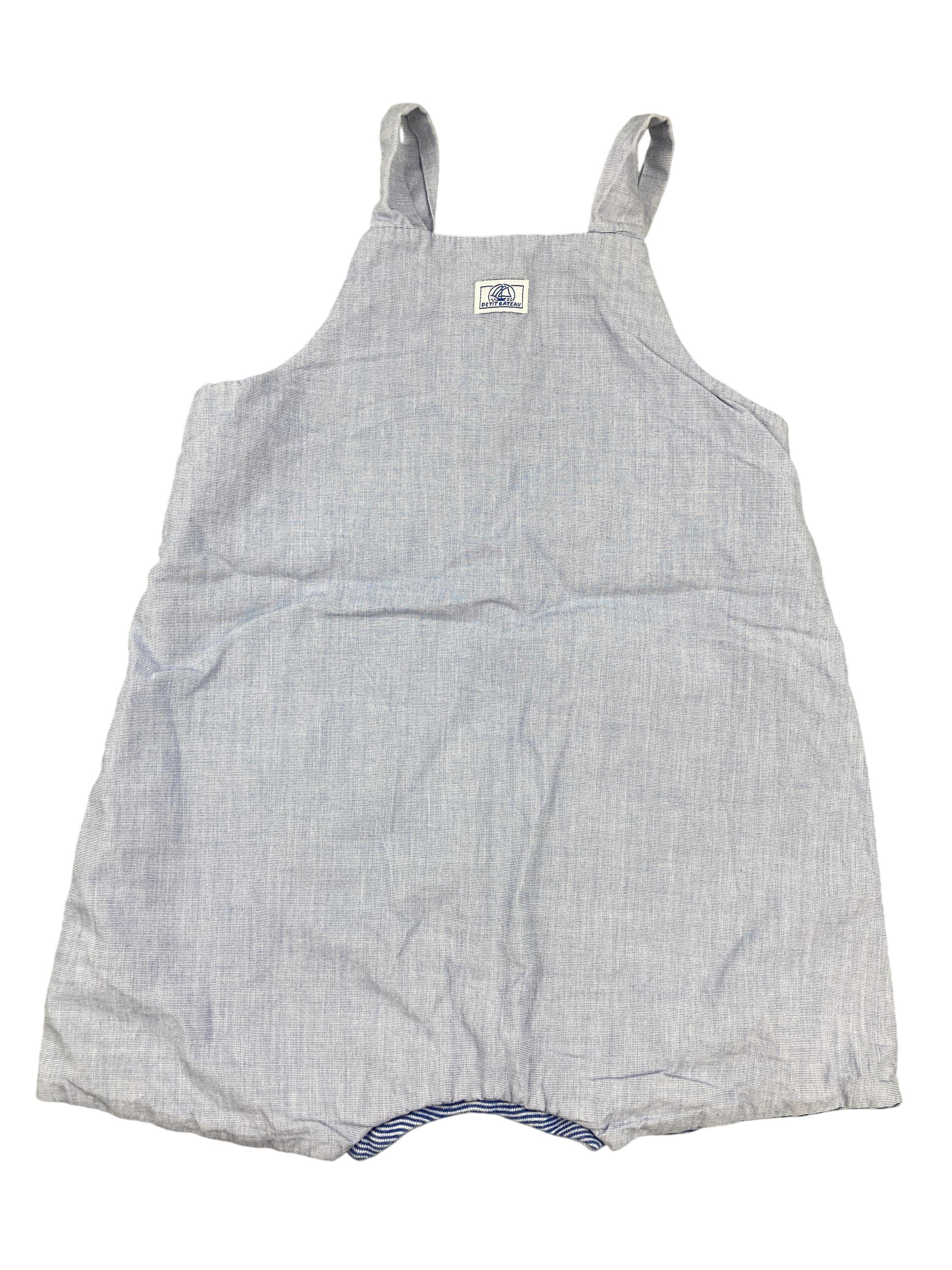 Latzhosen Hosen & Jeans Kleidung Kurze Latzhose Petit Bateau Rear Image Second Hand