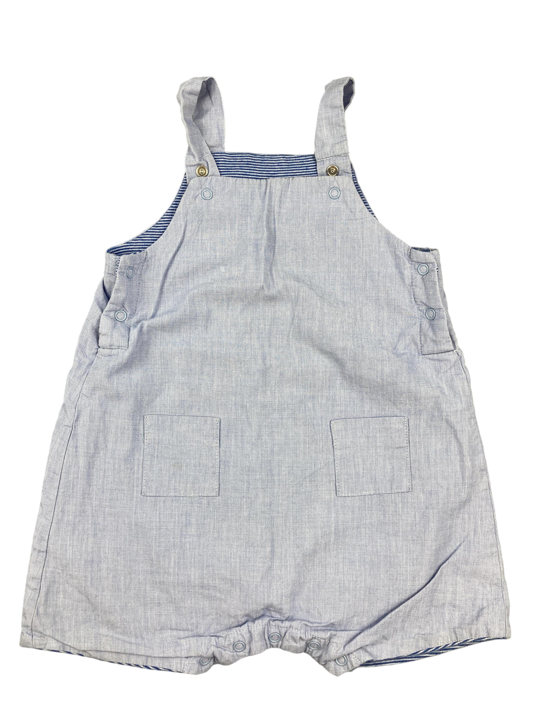 Latzhosen Hosen & Jeans Kleidung Kurze Latzhose Petit Bateau Front Image Second Hand