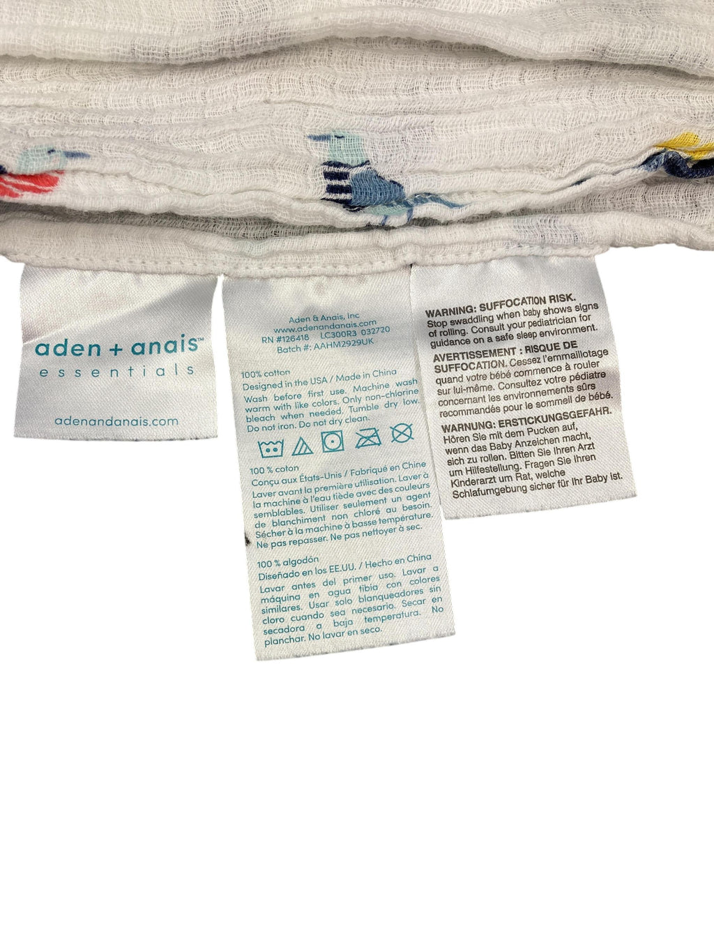 Pucktücher Schlafsäcke & Strampelsäcke Kleidung Pucktuch Aden + Anais Label Image Second Hand