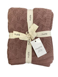 Decken Heimtextilien Wohnen & Kinderzimmer Gestrickte Babydecke mit Wabenmuster Mushie Front Image Last Season