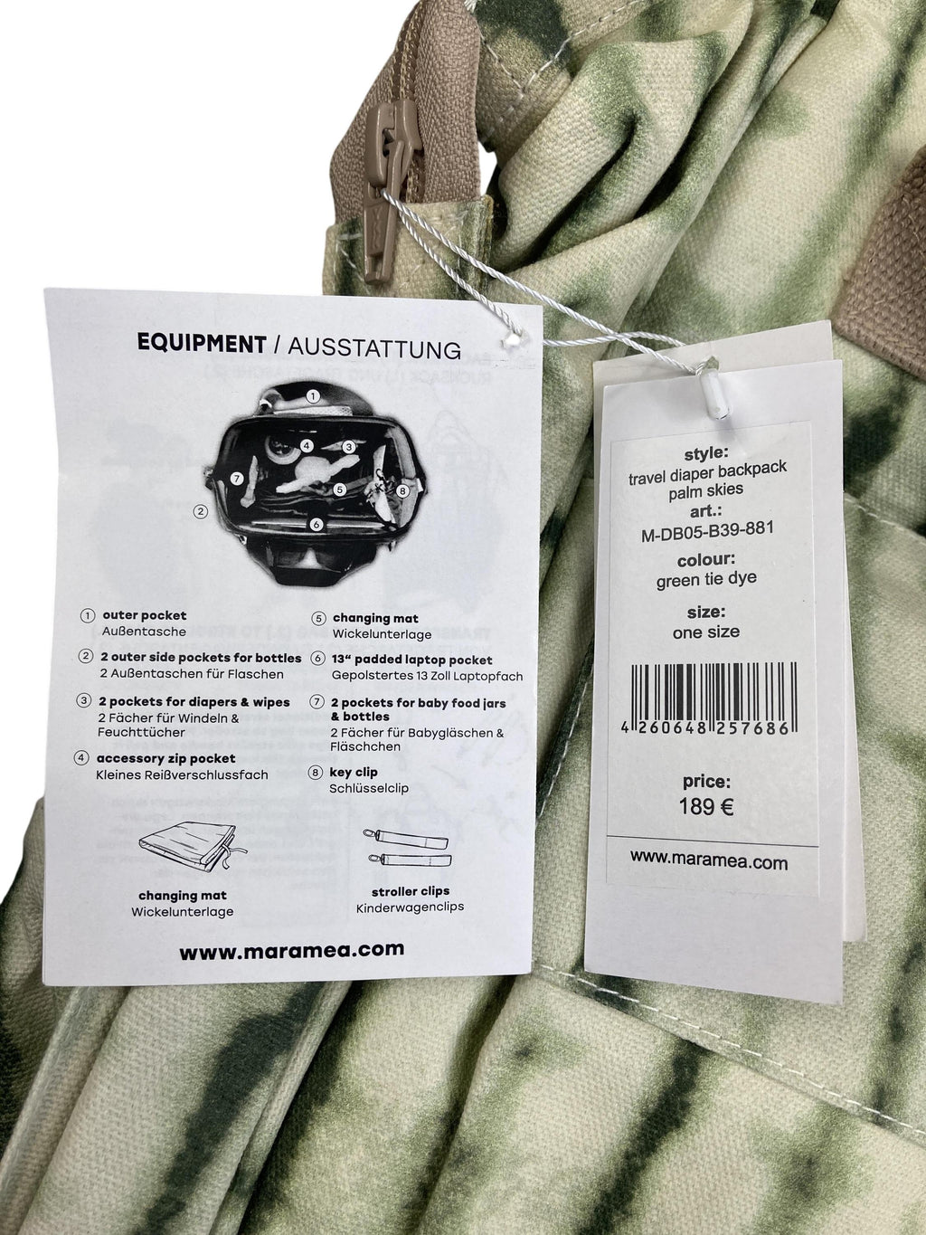 Wickelrucksäcke Wickelzubehör Pflege Reisewickelrucksack Mara mea Label Image Last Season