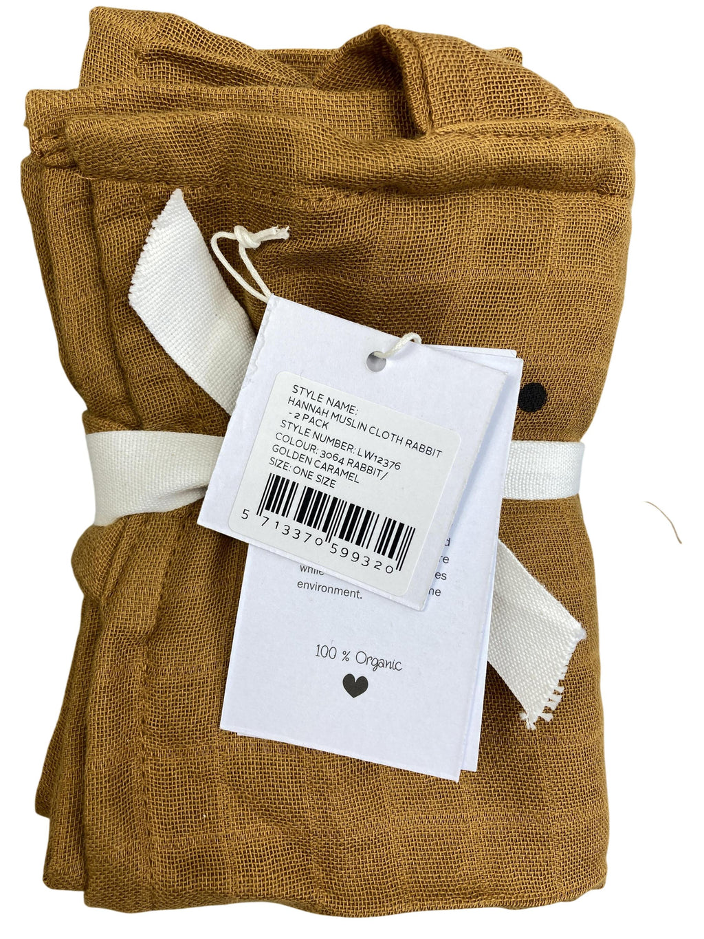 Spucktücher Pflege Hannah Muslin Cloth Rabbit 2-Pack Liewood Label Image Last Season