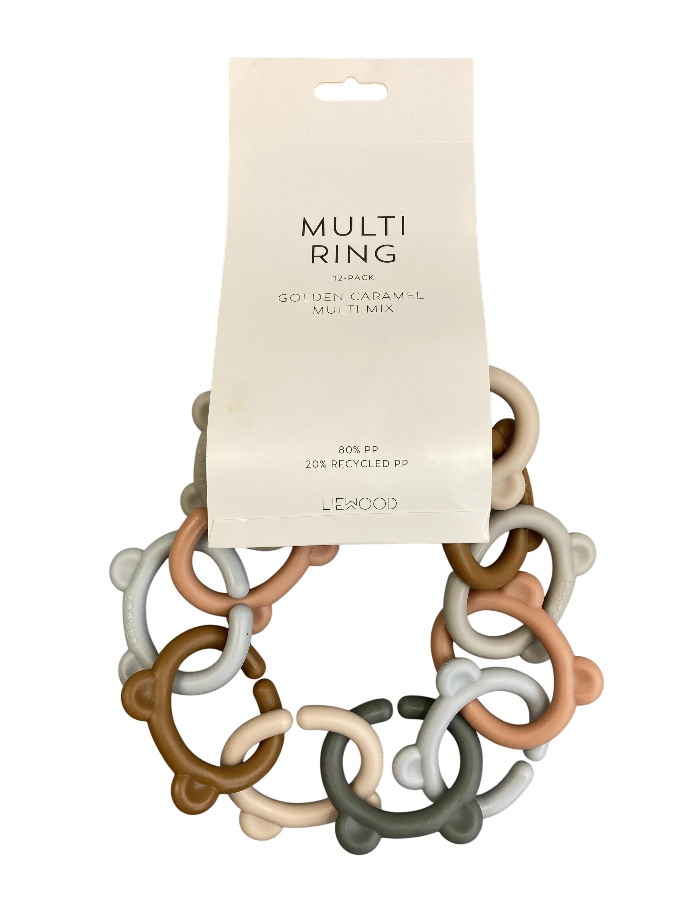 Rasseln & Greiflinge Babyspielzeuge Spielen & Lernen Ringkette - Benedict Multi Ring 12-Pack Liewood Front Image Last Season