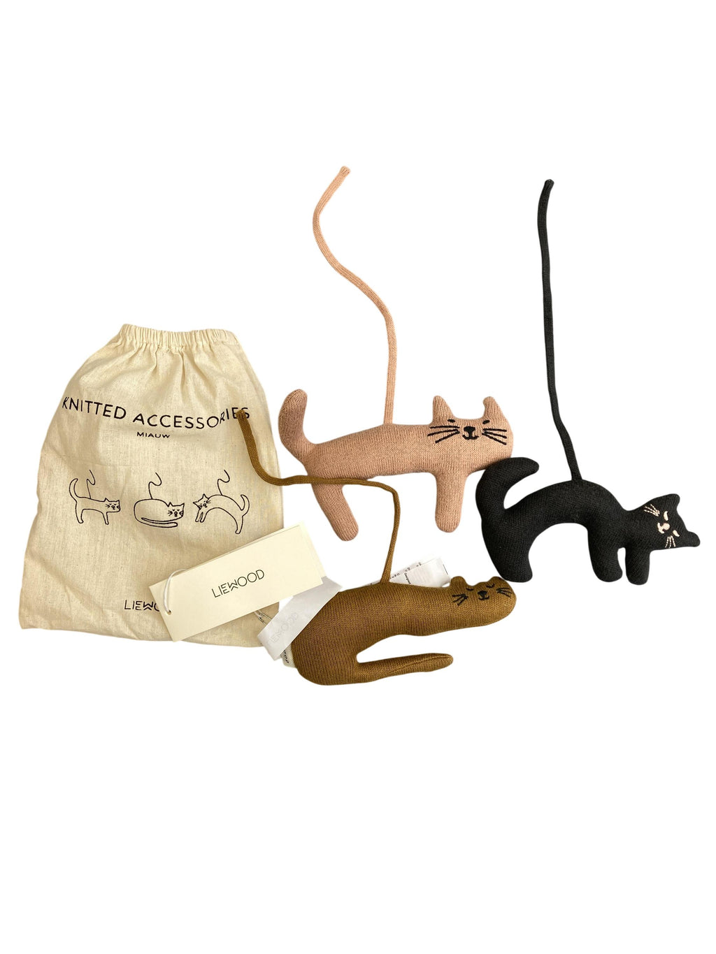 Spielbögen & Zubehör Babyspielzeuge Spielen & Lernen Knitted Accessories Miauw Liewood Front Image Last Season