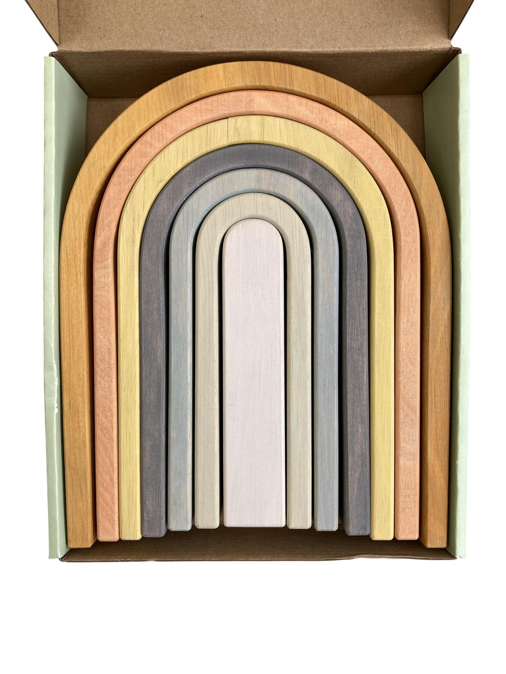 Motorikspielzeug Babyspielzeuge Spielen & Lernen Big Rainbow Pastel MinMin Copenhagen Front Image Last Season