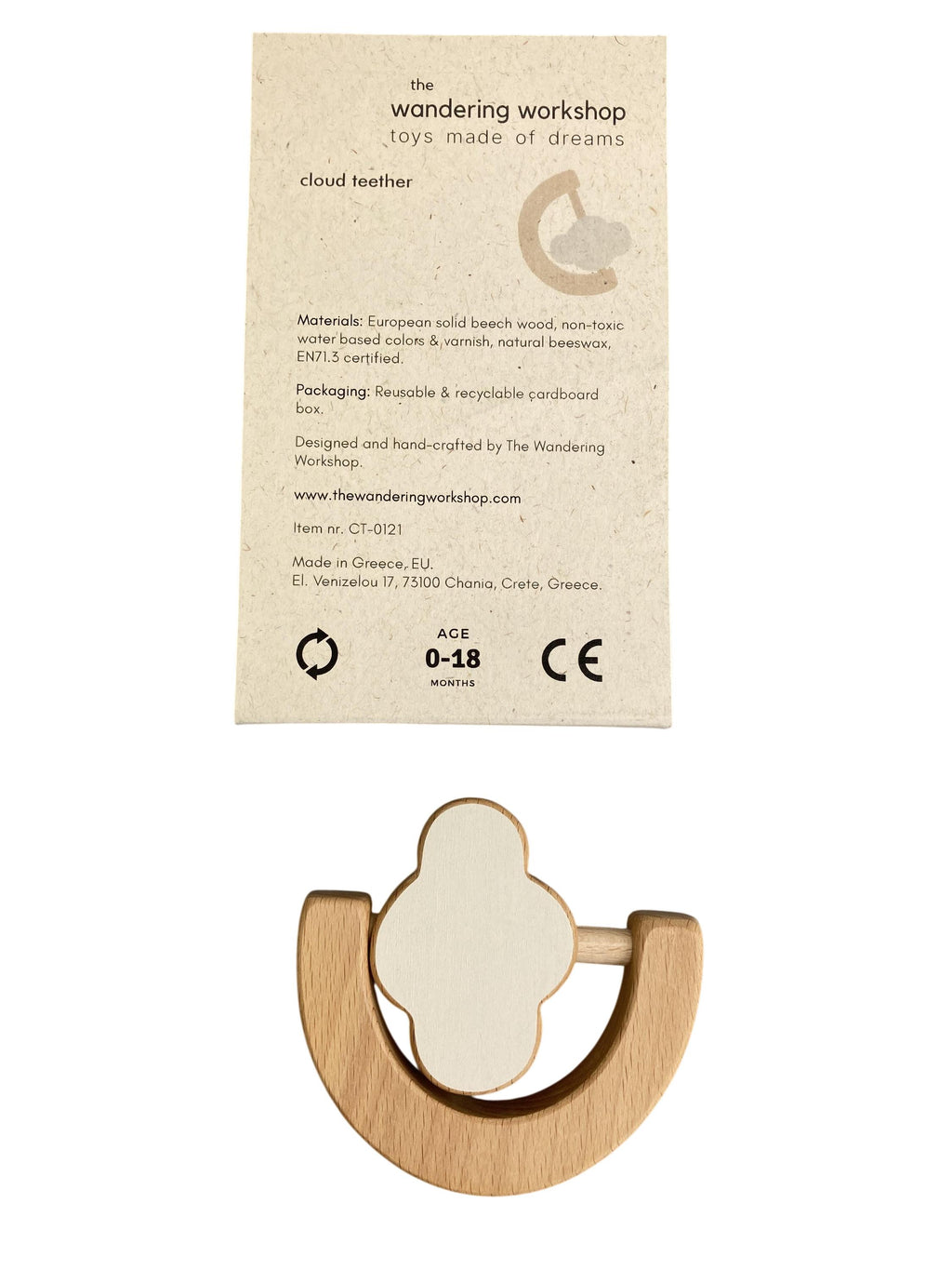 Beißringe & Beißer Babyspielzeuge Spielen & Lernen Cloud teether The Wandering Workshop Rear Image Last Season