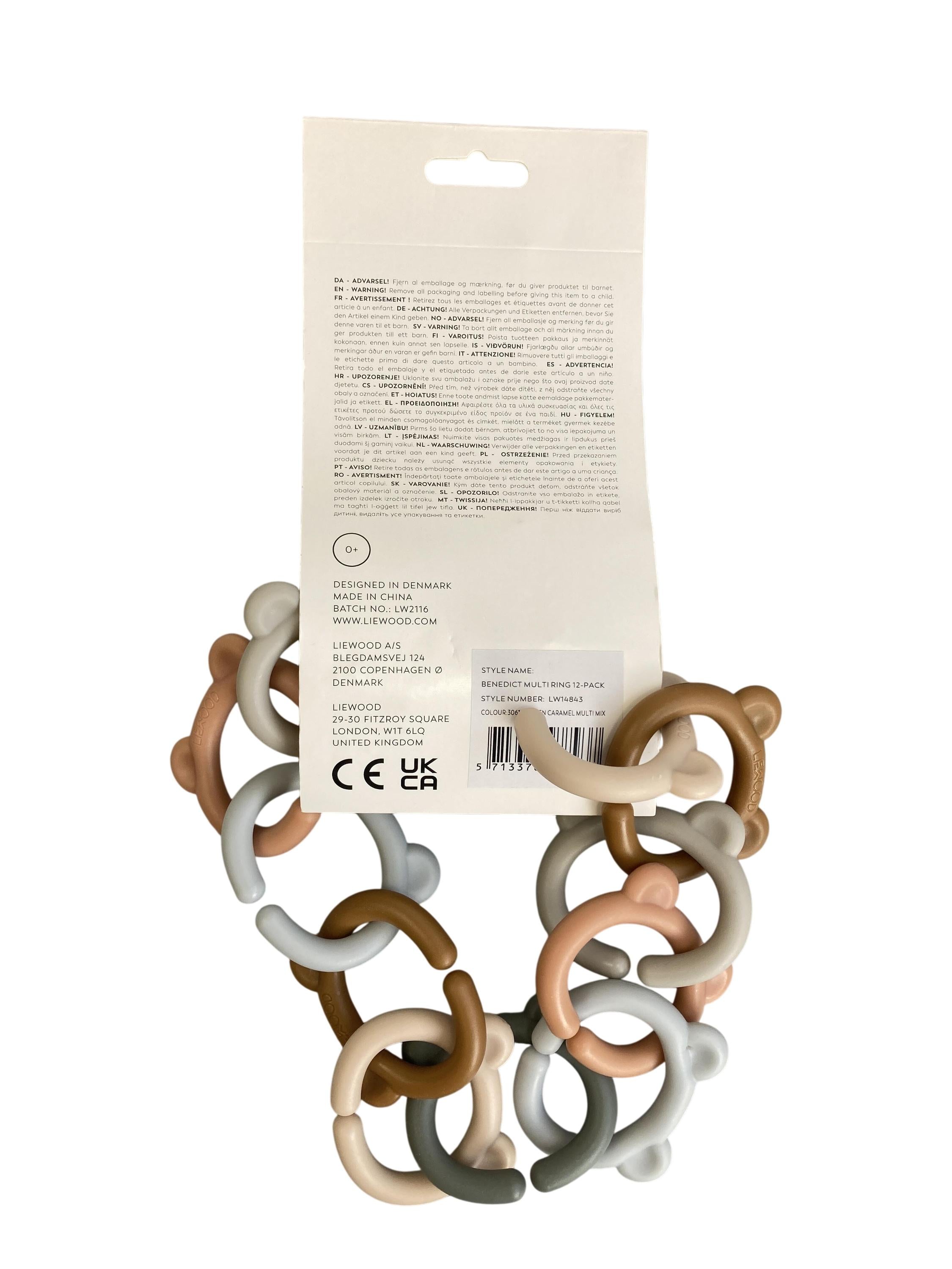 Greifringe Geldbeutel Fußsack Fotobüber Elektrische Kinderzahnbürsten Digitalkameras Desinfektionsgeräte Deckenleuchten Funktionshosen Unterwegs Benedict Multi Ring 12-Pack Liewood Rear Image Last Season