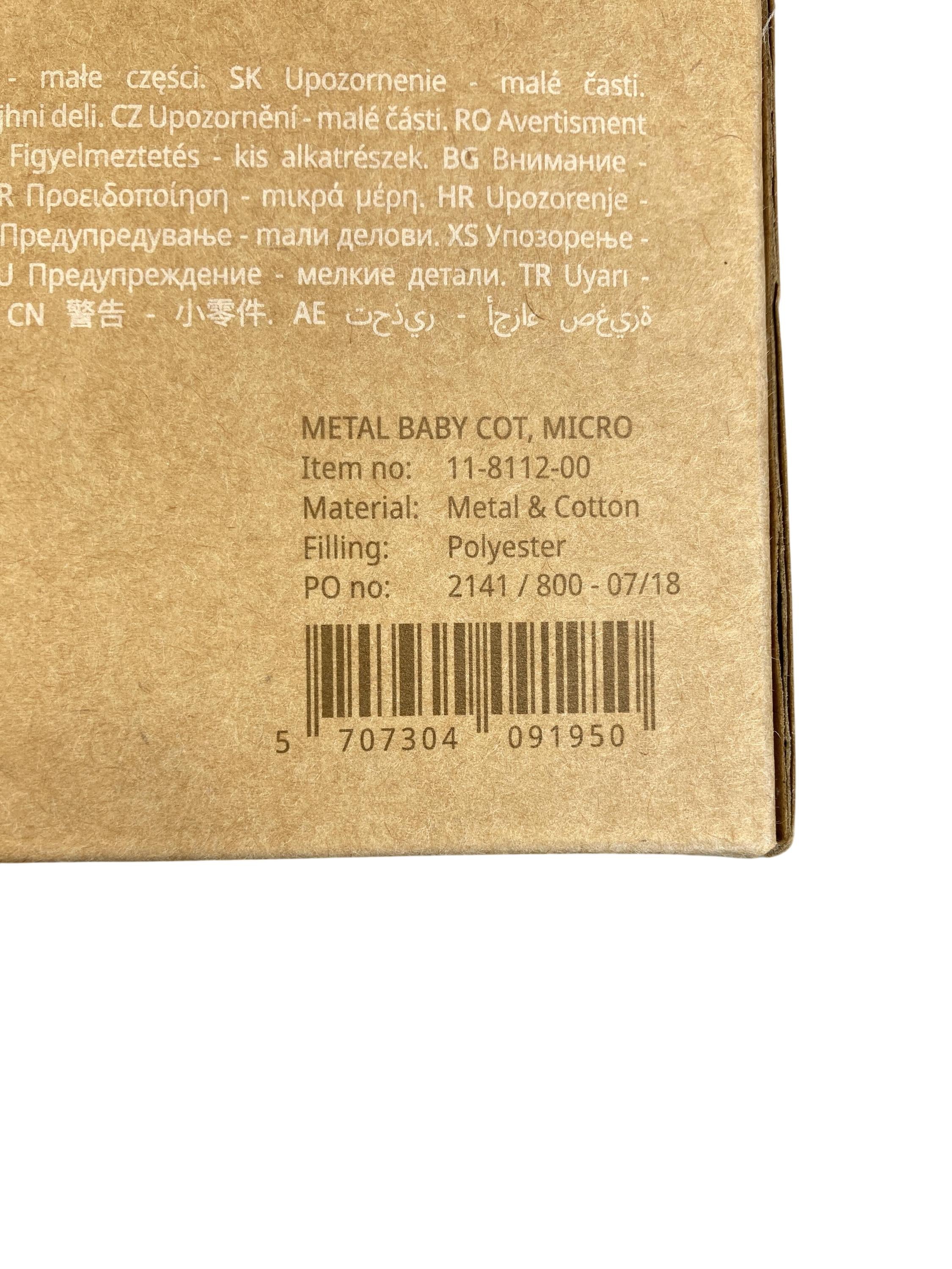 (Spiel-)Möbel Wohnen & Kinderzimmer Metal Baby Cot - Micro Maileg Label Image Last Season