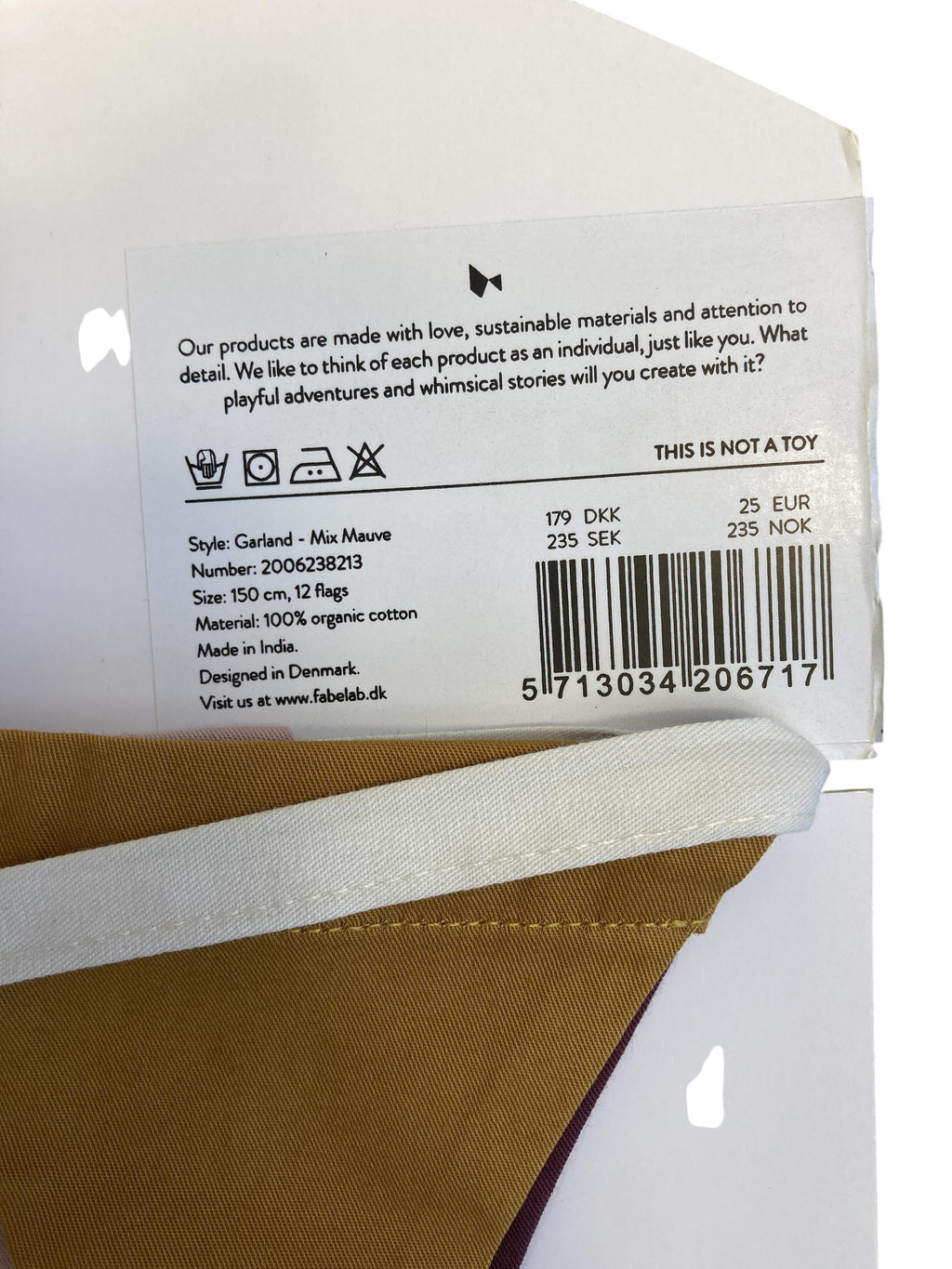 Wandschmuck Wohnen & Kinderzimmer Girlande - Mix Mauve Fabelab Label Image Last Season