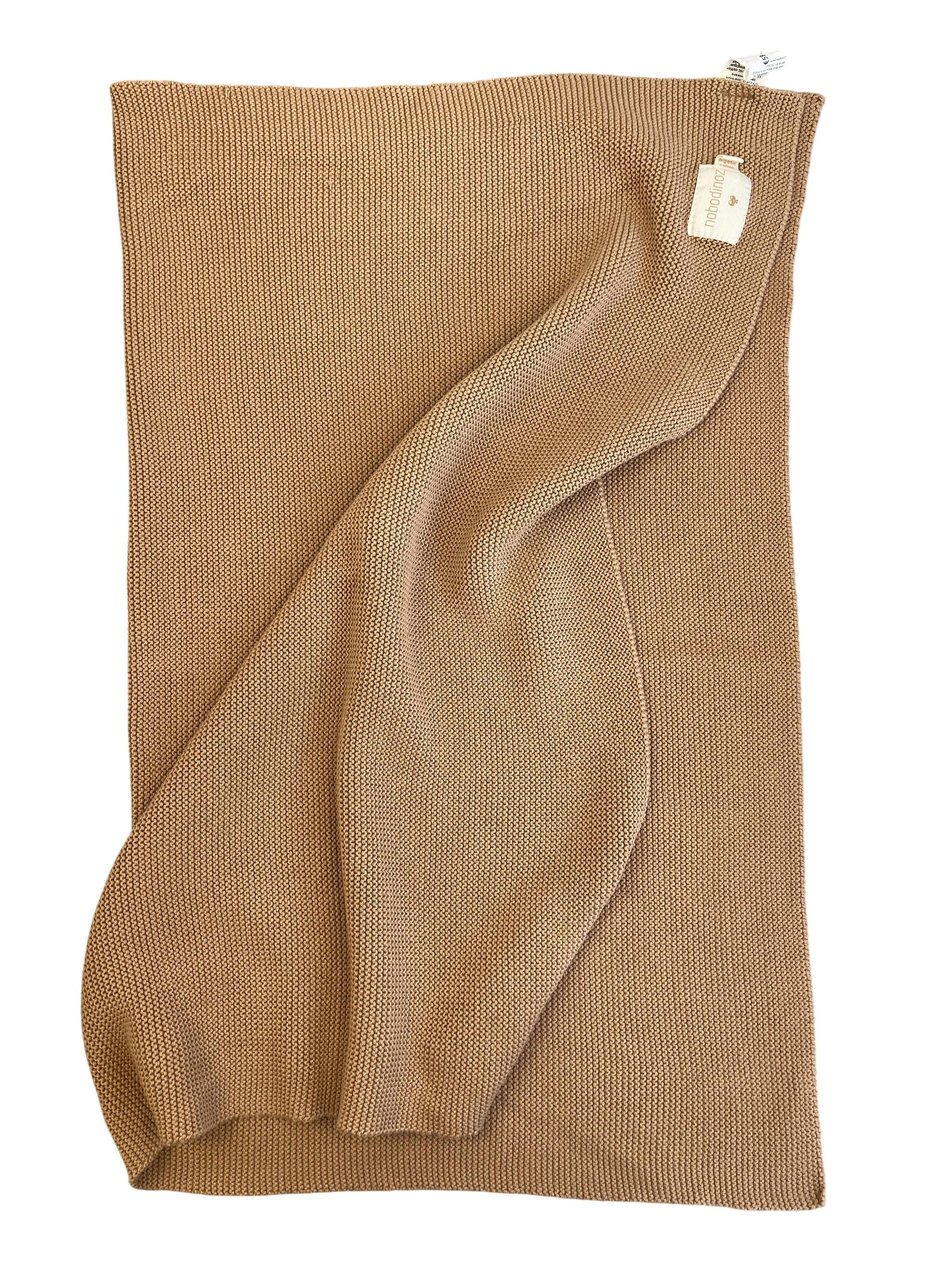 Decken Heimtextilien Wohnen & Kinderzimmer Natural Knitted Baby Blanket Nobodinoz Front Image Last Season