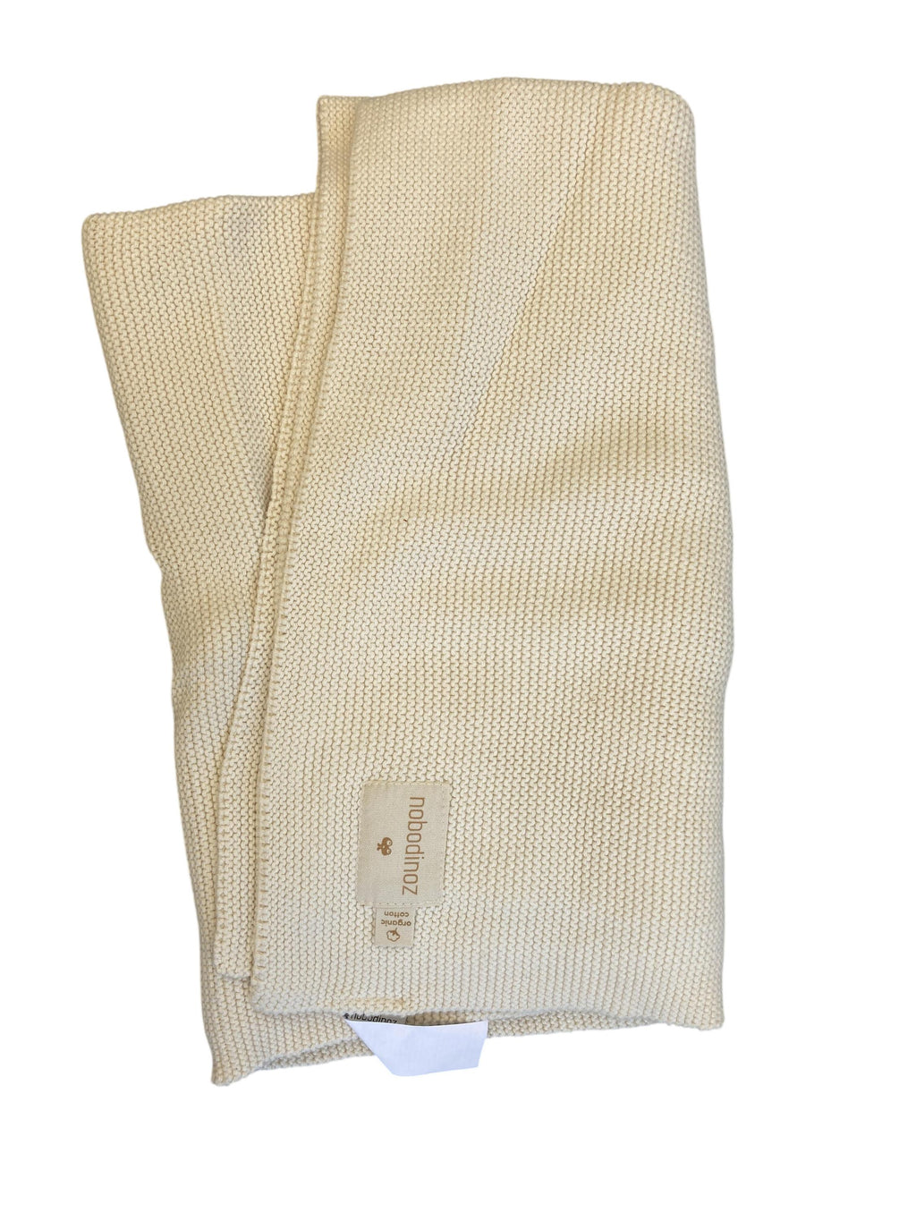 Decken Heimtextilien Wohnen & Kinderzimmer Natural Knitted Baby Blanket Nobodinoz Front Image Last Season