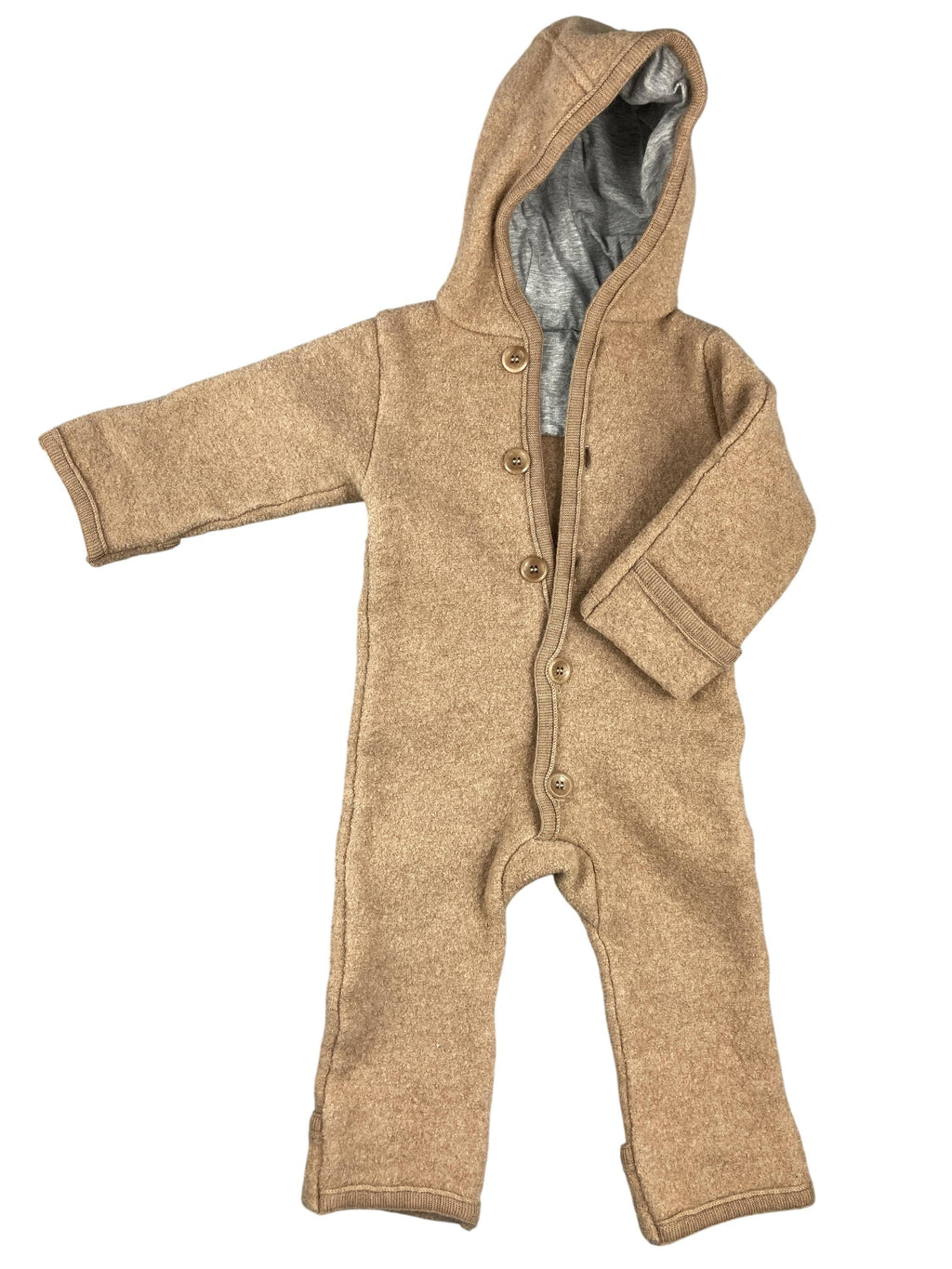 Overalls-wollwalkanzüge Overalls Kleidung Baby Overall mit Kapuze Disana Front Image Second Hand