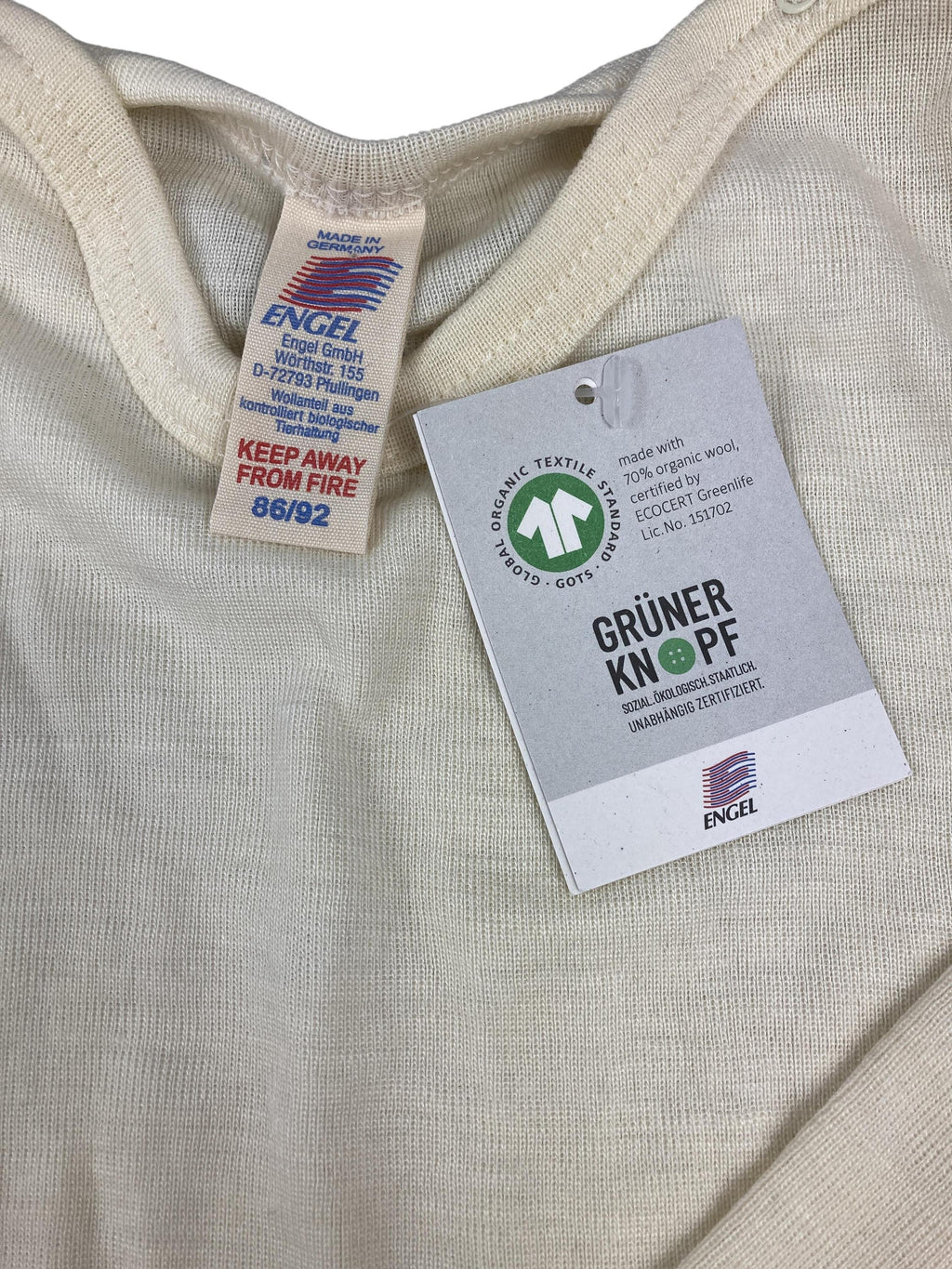 Strampler Strampler Kleidung Baby Overall mit Füßen Engel Label Image Last Season