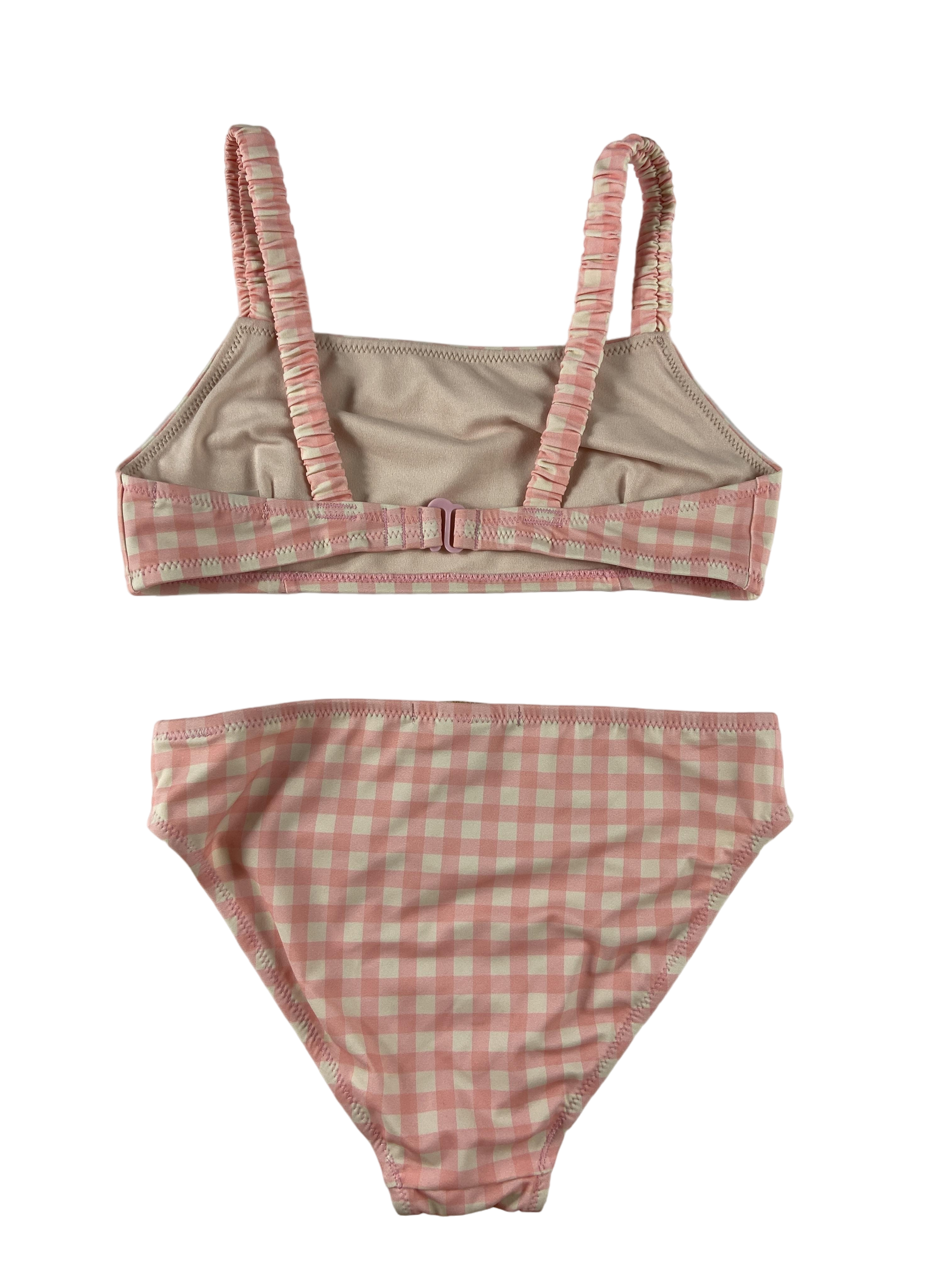 Bikinis & Zweiteiler Badebekleidung Kleidung Bikini Pink Karo SCOTCH&SODA Rear Image Last Season
