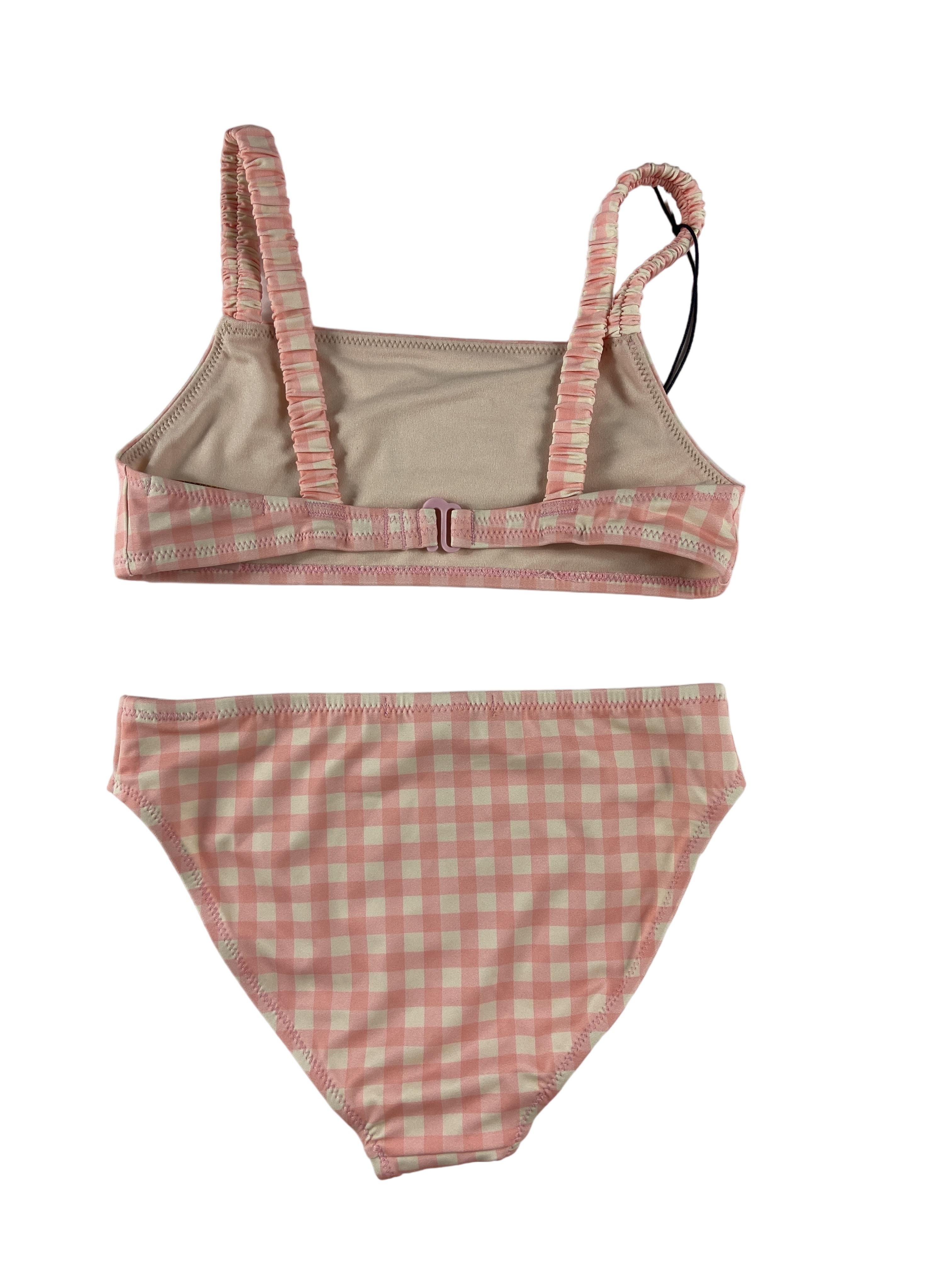 Bikinis & Zweiteiler Badebekleidung Kleidung Bikini Pink Karo SCOTCH&SODA Rear Image Last Season