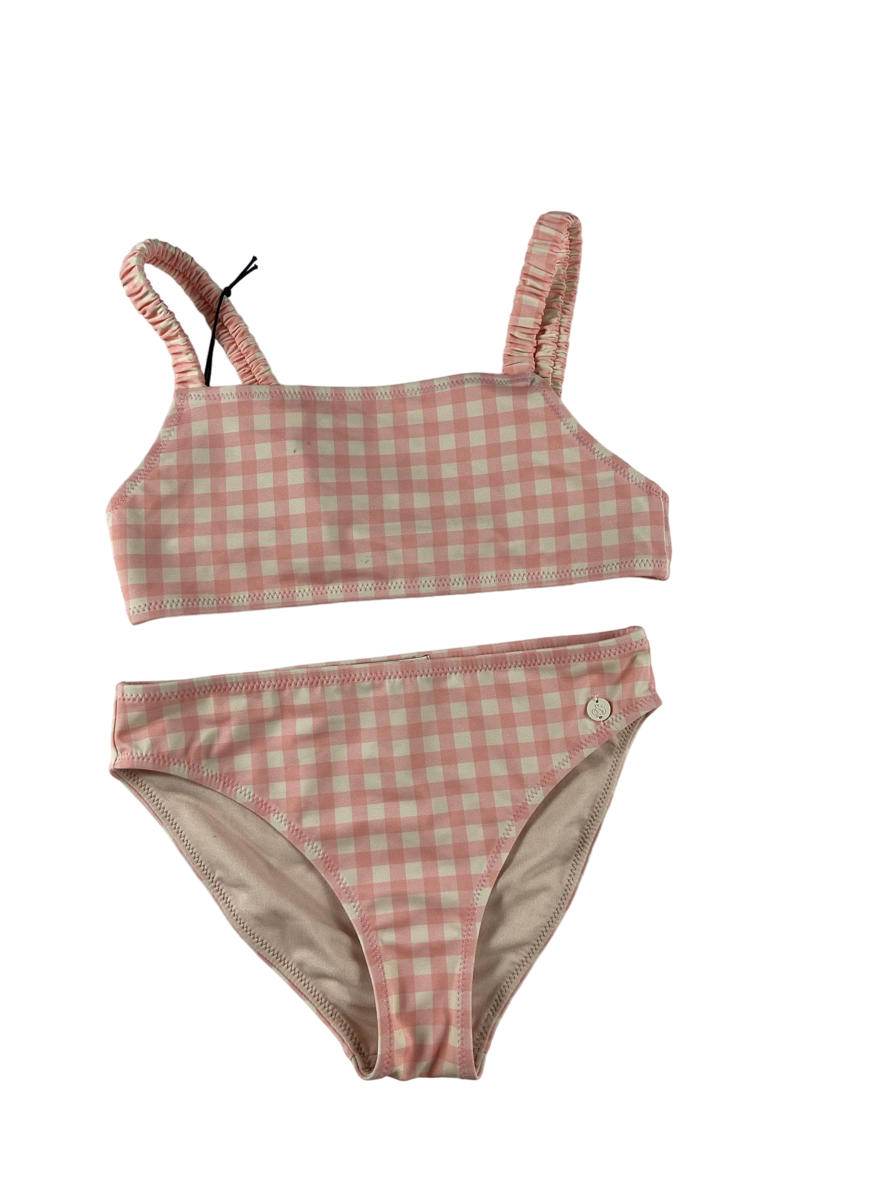 Bikinis & Zweiteiler Badebekleidung Kleidung Bikini Pink Karo SCOTCH&SODA Front Image Last Season