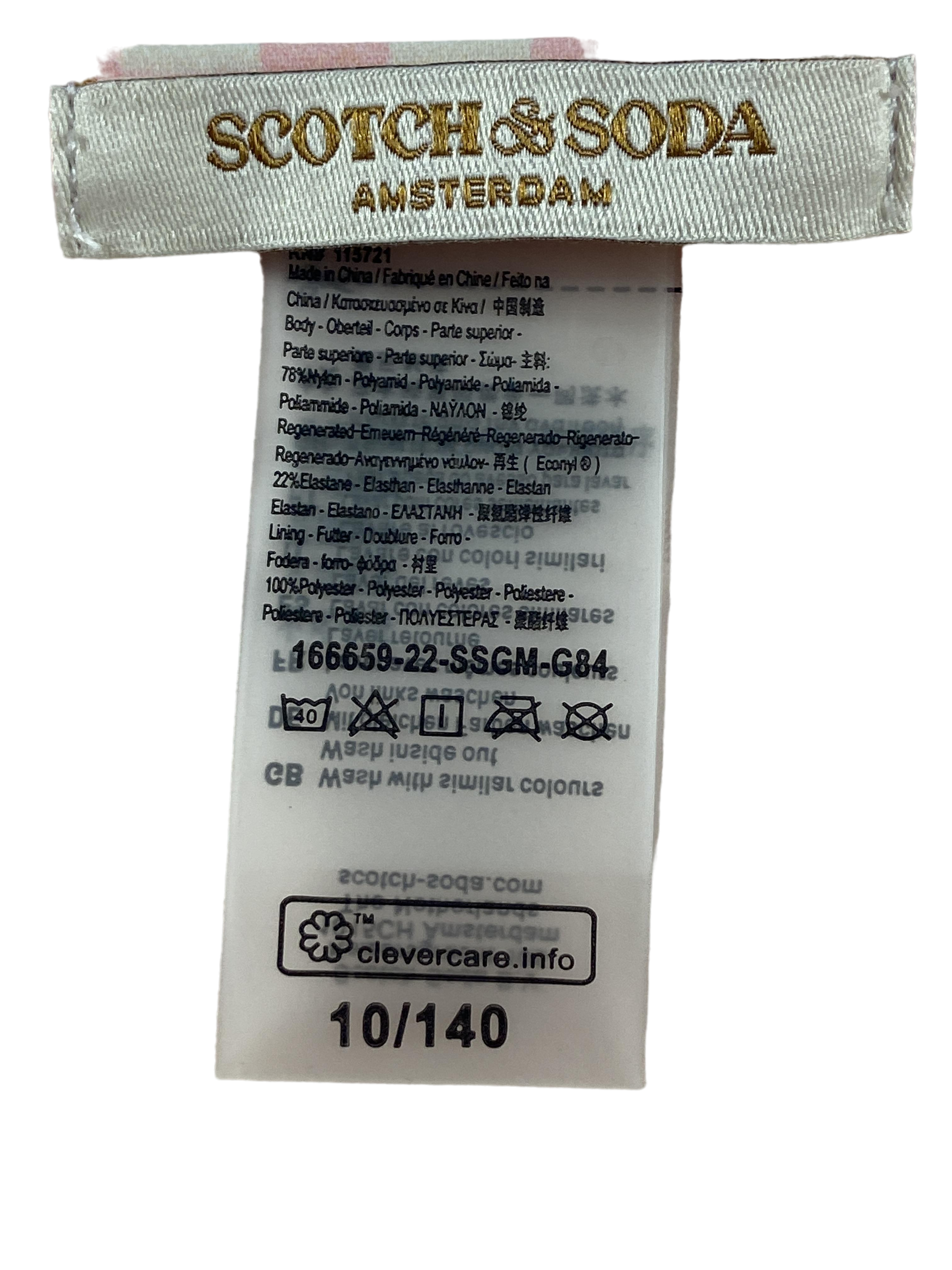 Bikinis & Zweiteiler Badebekleidung Kleidung Bikini Pink Karo SCOTCH&SODA Label Image Last Season