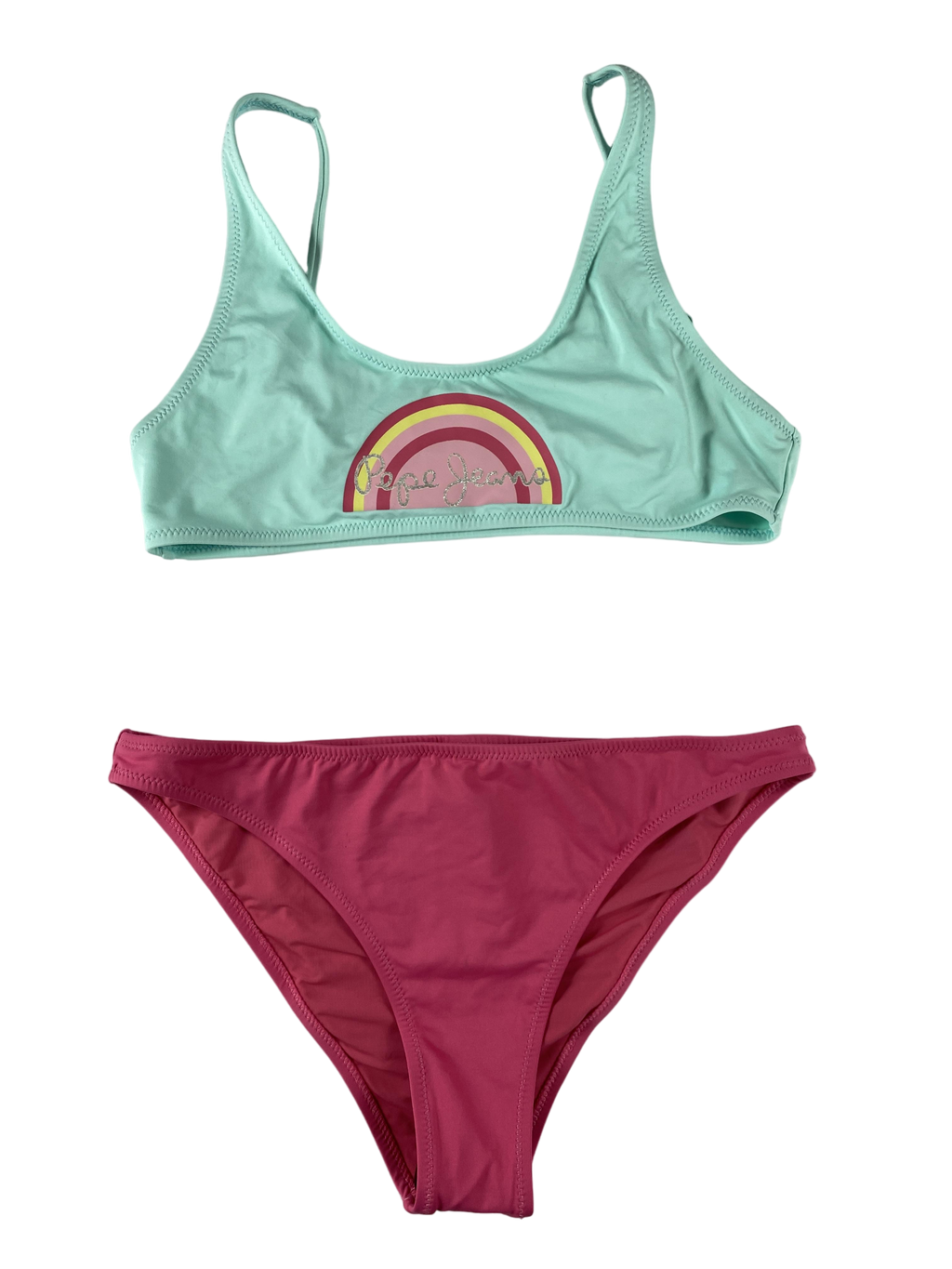 Bikinis & Zweiteiler Badebekleidung Kleidung Jessa Bikini Pink & Türkis Front Image Last Season