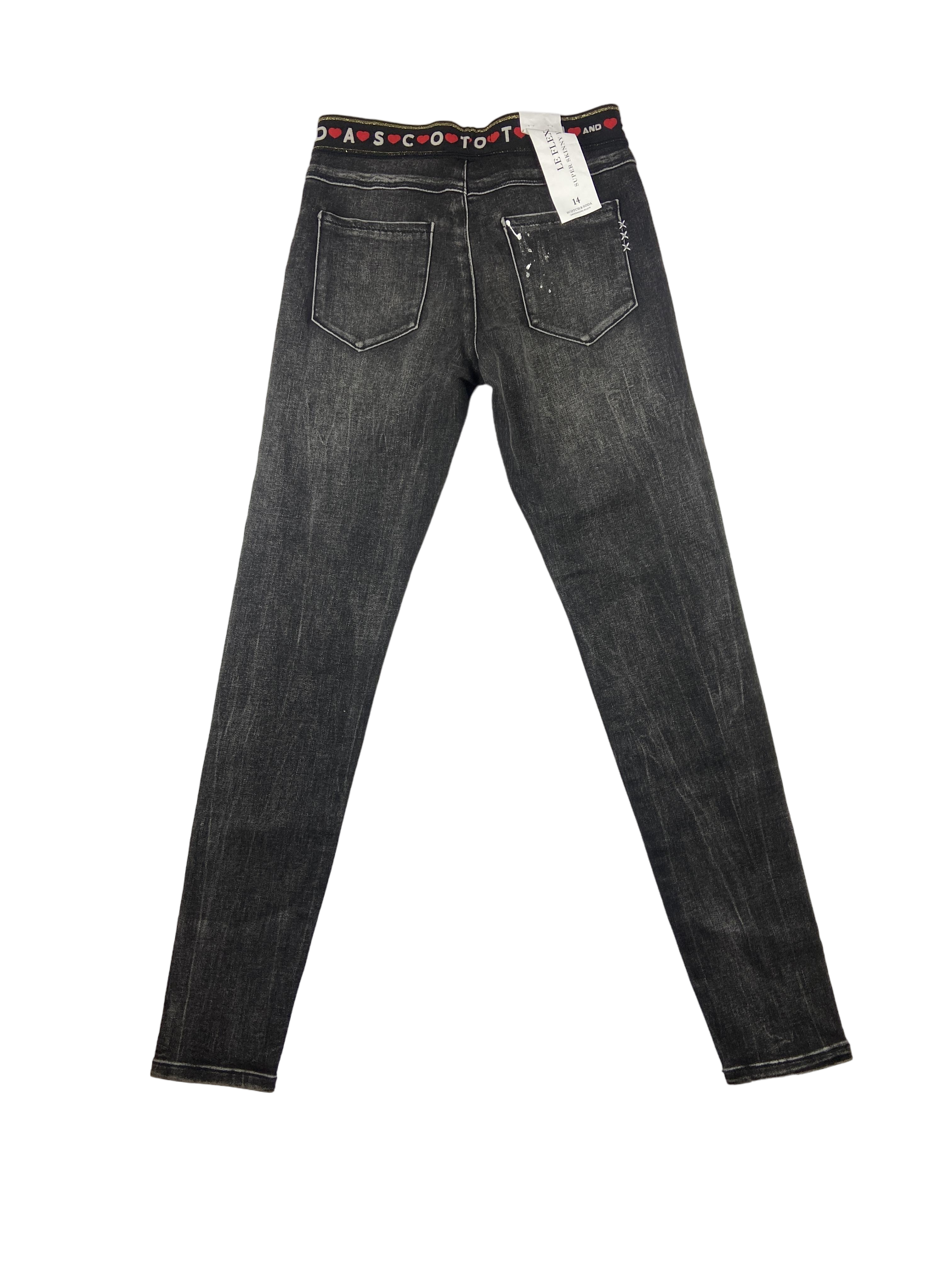 Hosen & Jeans Kleidung Jegging Le Flex / Super Skinny mit Glitzer Bund Rear Image Last Season