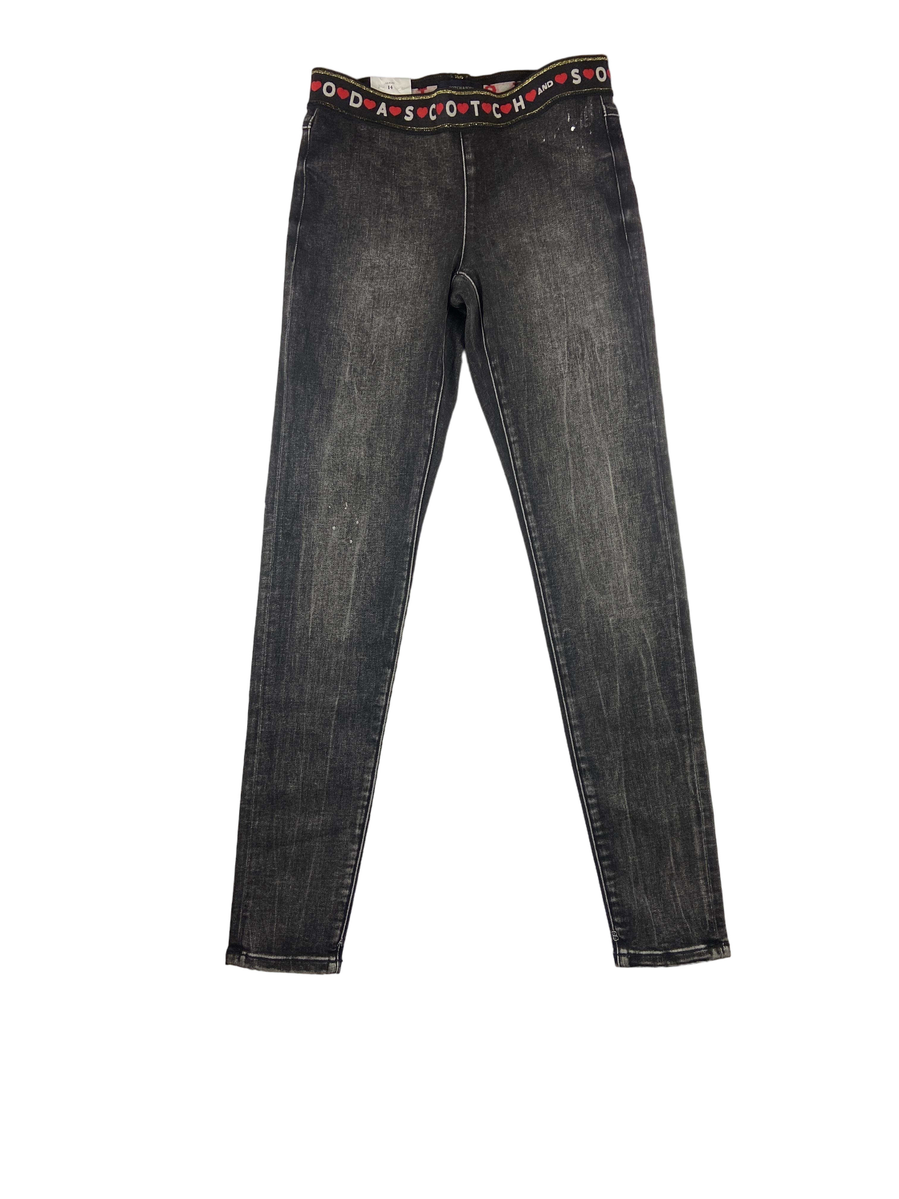 Jeans Hosen & Jeans Kleidung Jegging Le Flex / Super Skinny mit Glitzer Bund Front Image Last Season