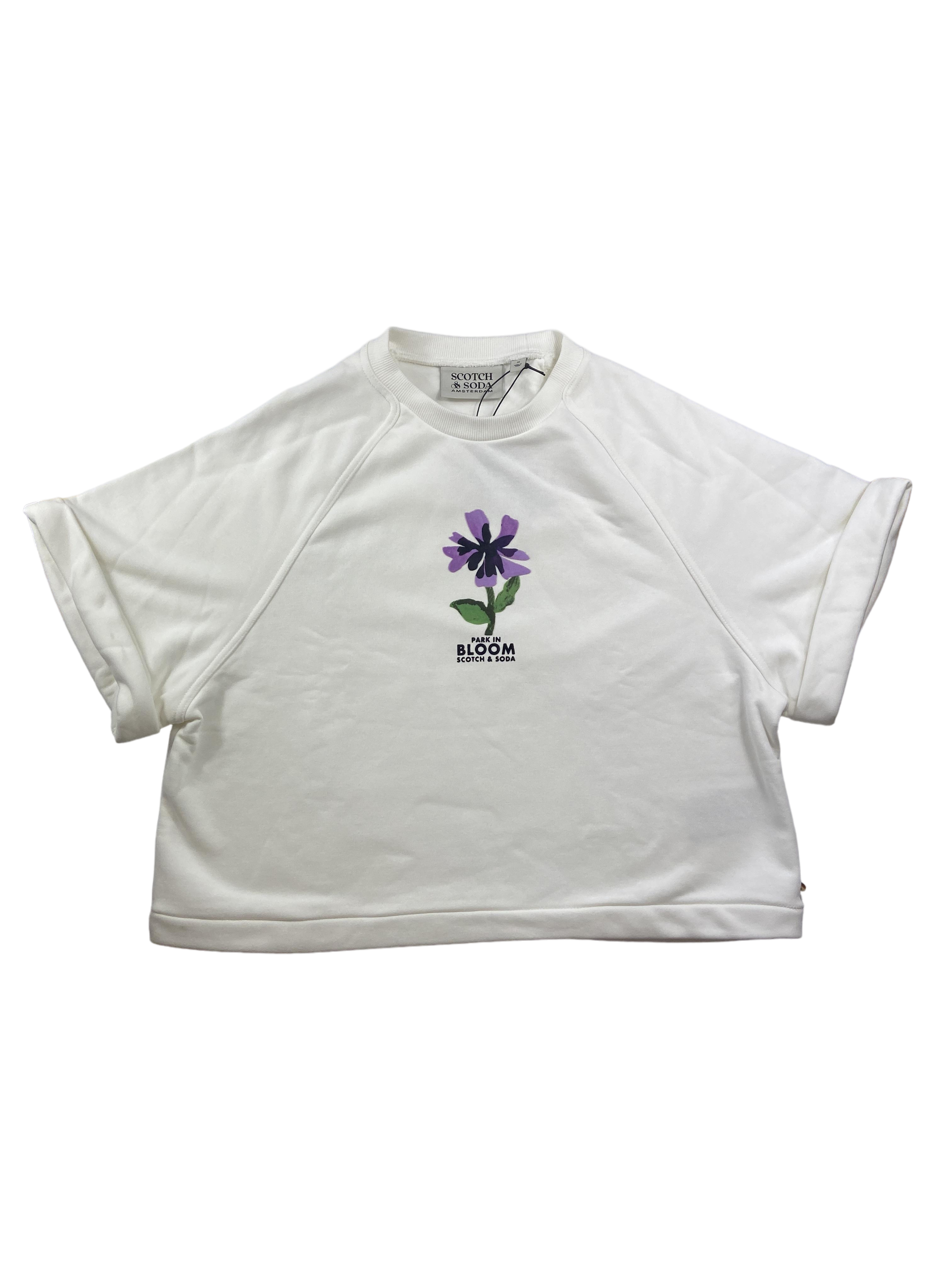 Sweatshirts & Hoodies Kleidung Sweatshirt Kurzarm bestickt Blume Front Image Last Season