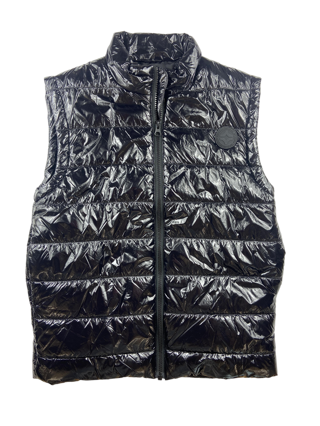 Jacken & Westen Kleidung Weste Schwarz Glänzend Front Image Last Season