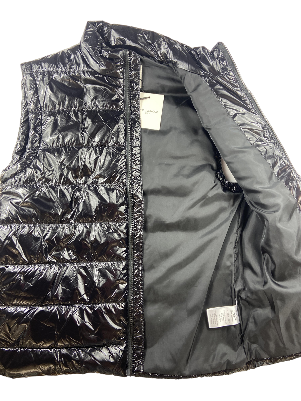 Jacken & Westen Kleidung Weste Schwarz Glänzend Label Image Last Season