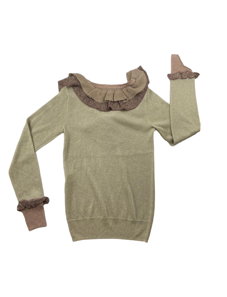 Strickpullover & Strickjacken Kleidung Glitter Mix Pullover mit Volants Rear Image Last Season