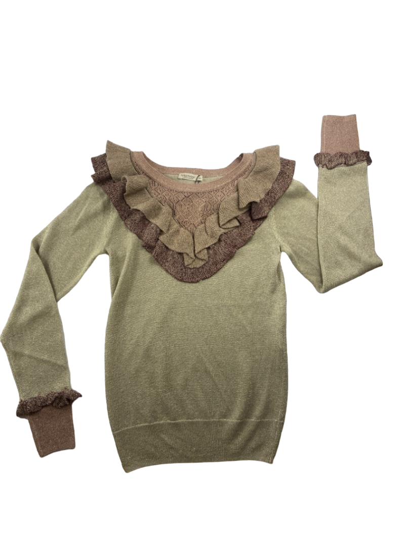 Strickpullover & Strickjacken Kleidung Glitter Mix Pullover mit Volants Front Image Last Season